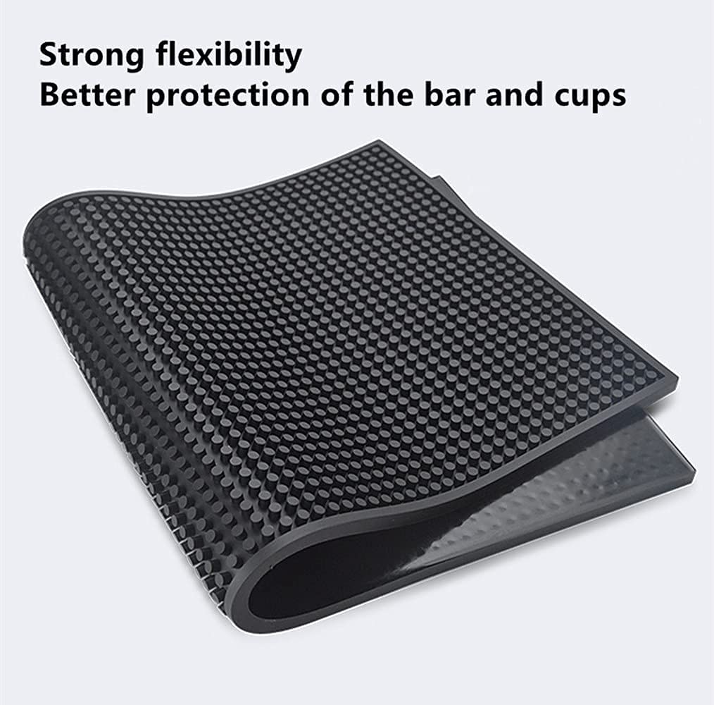 Premium Rubber Bar Mat for Barber & Coffee Shops - Spill-Proof Countertop Mat (16x28) for Salon & Cafe Use