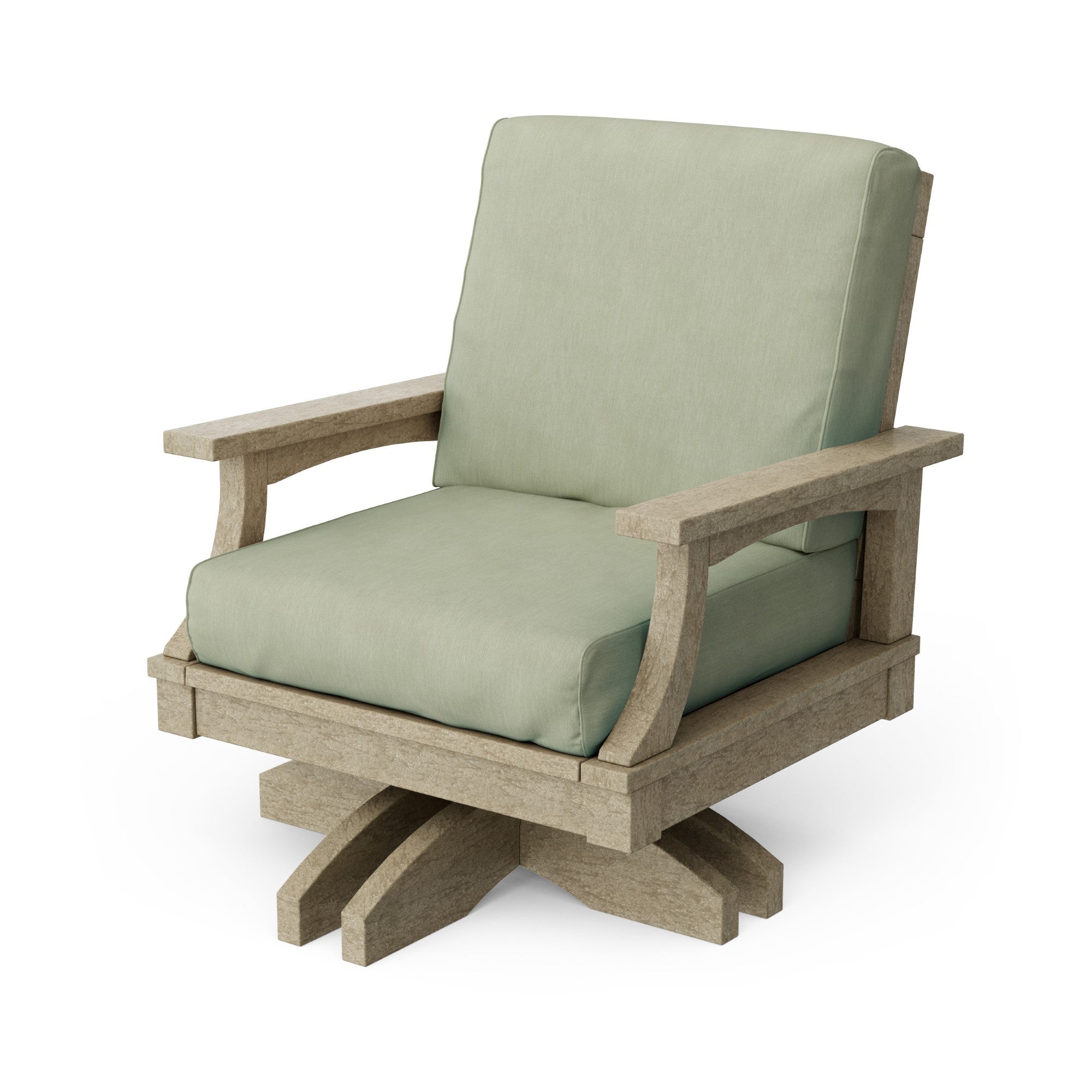 Heritage Deep Seating Swivel Chair - 360° Rotating Patio Lounge Chair with Cushions, Weather-Resistant Outdoor Furniture for Garden, Poolside & Backyard Relaxation
