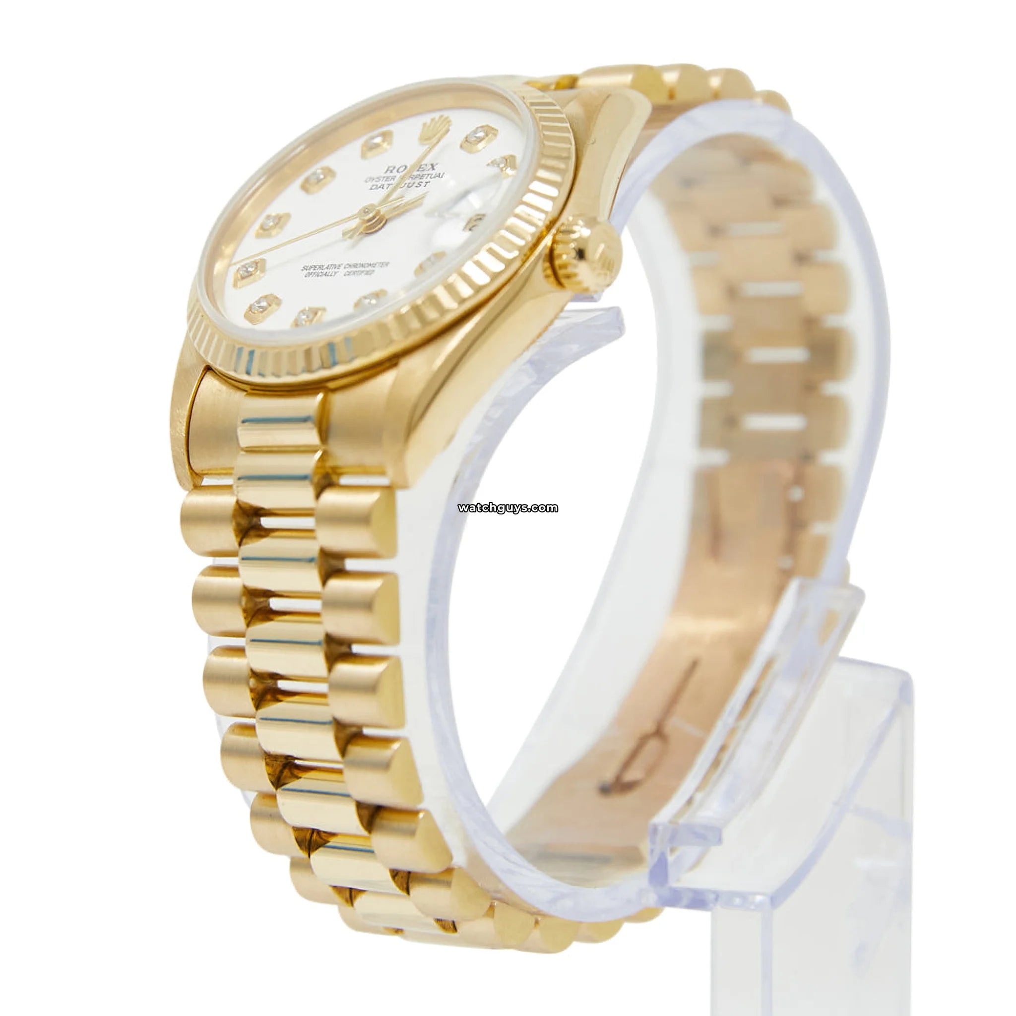 Rolex Datejust 68278 Men's Watch - 18K Yellow Gold & Stainless Steel, White Diamond Dial, President Bracelet - Luxury Dress Watch for Business & Formal Occasions