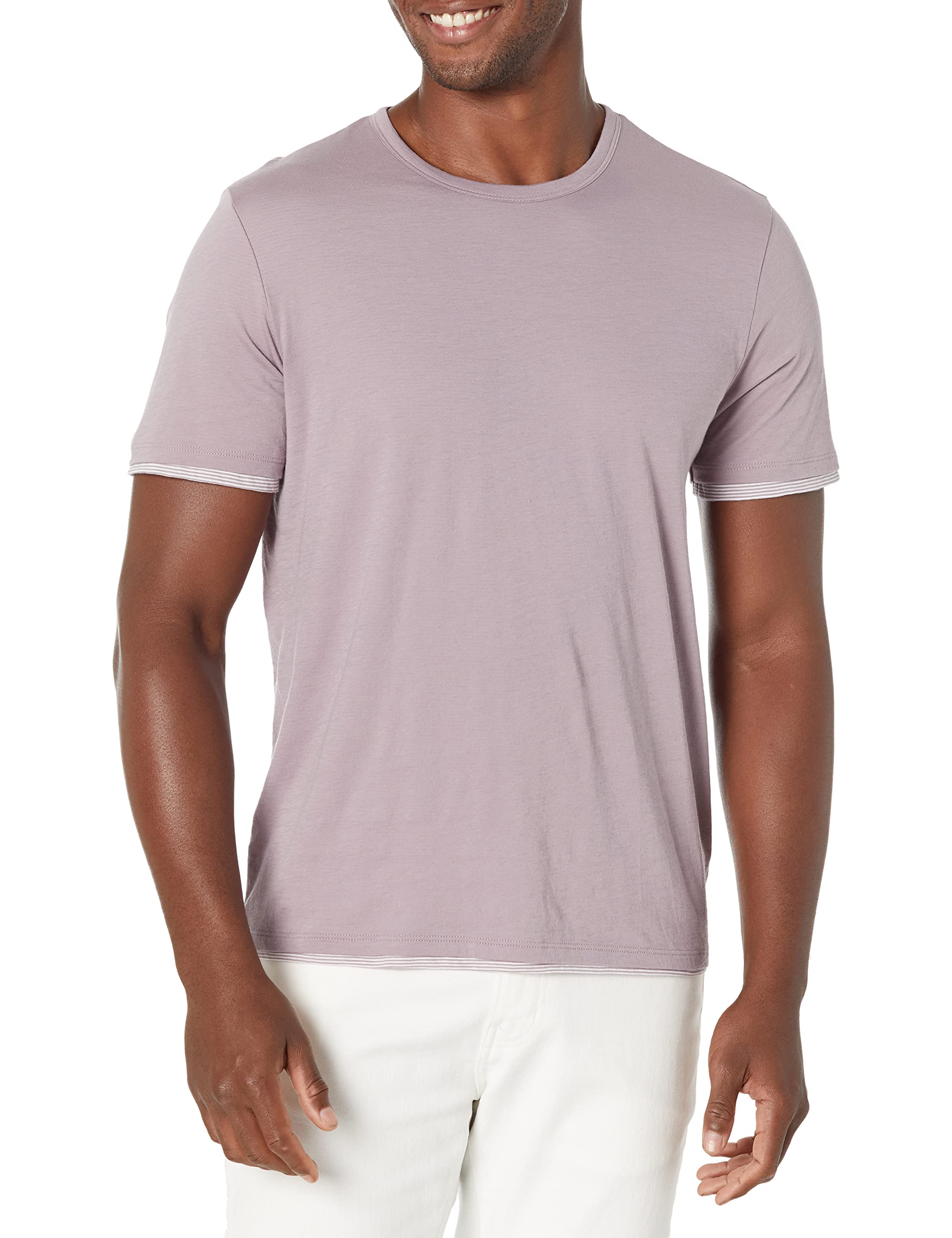 Vince Men's Double Layer Stripe Short Sleeve T-Shirt | Casual Summer Tee for Everyday Wear & Street Style Outfits