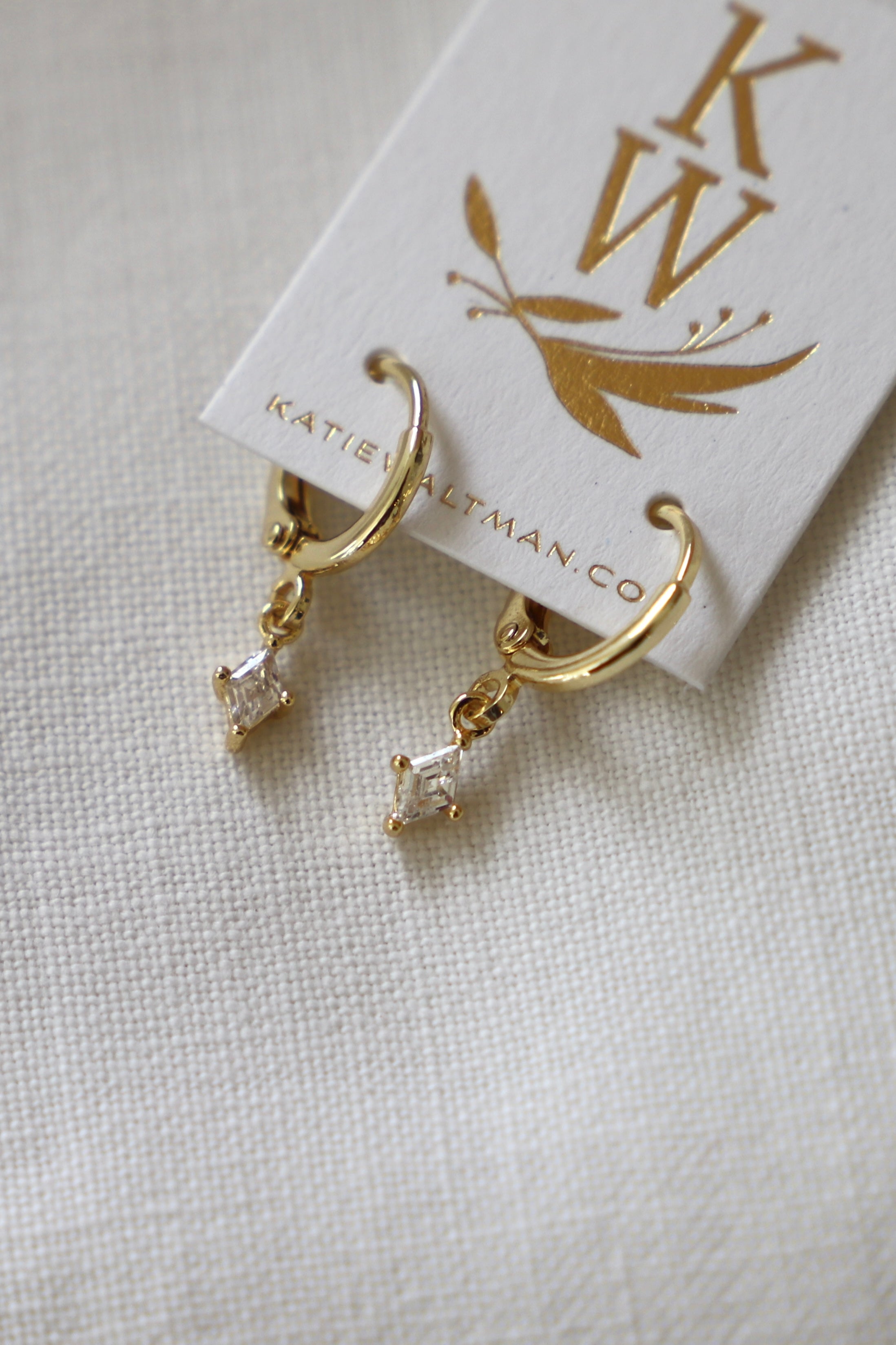 Diamond Birthstone Huggie Earrings - Elegant & Dainty Hoop Earrings for Women - Perfect Gift for Birthdays, Anniversaries & Special Occasions