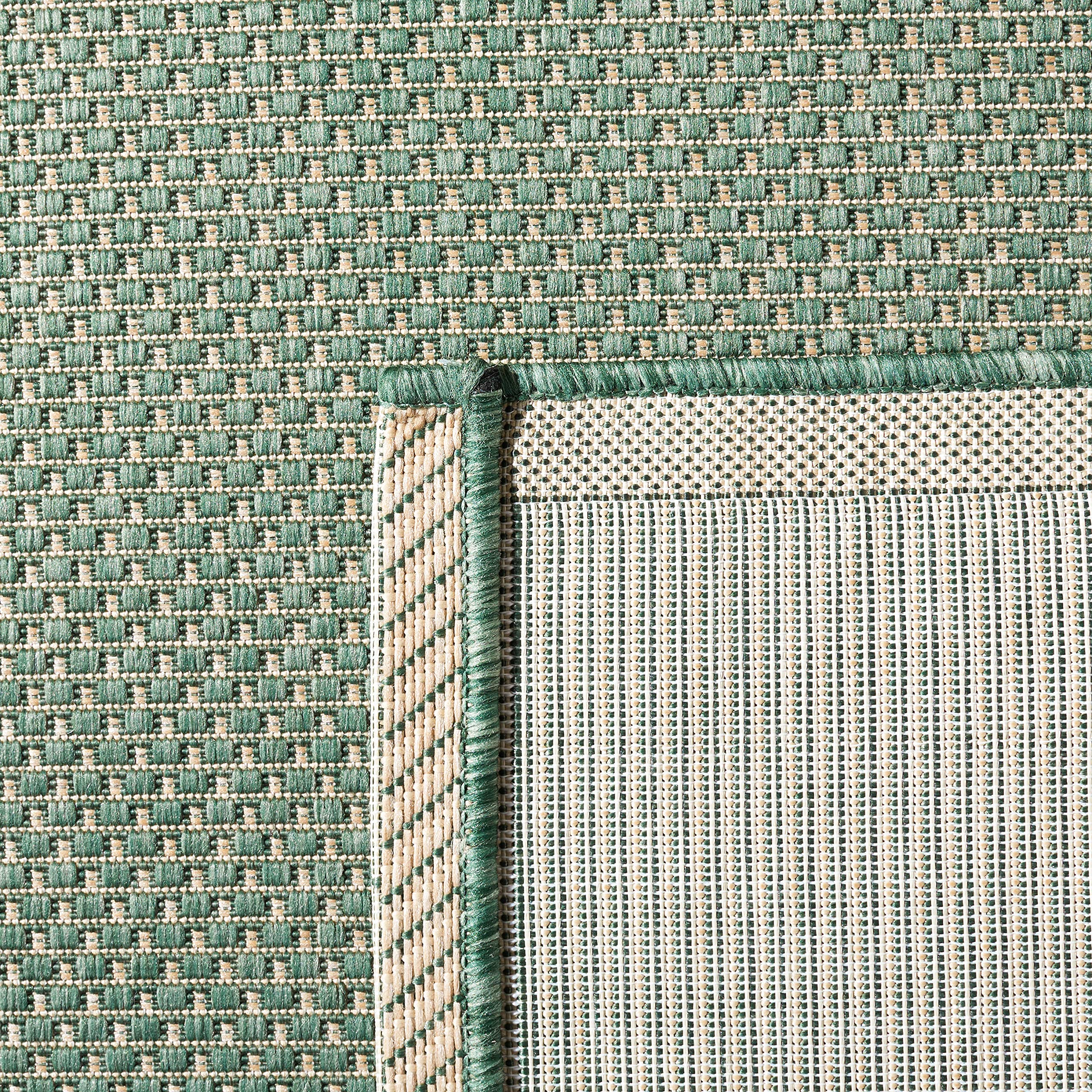 SAFAVIEH Courtyard Collection 8' x 10' Dark Green/Beige Indoor Outdoor Rug - Waterproof, Easy Clean, Durable for Patio, Backyard, Mudroom, Deck & Poolside Use (CY7987)