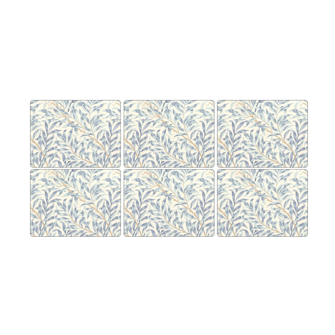 Pimpernel Willow Bough Blue Placemats Set of 6 - Elegant Table Setting for Dining Room, Kitchen, and Party Decor