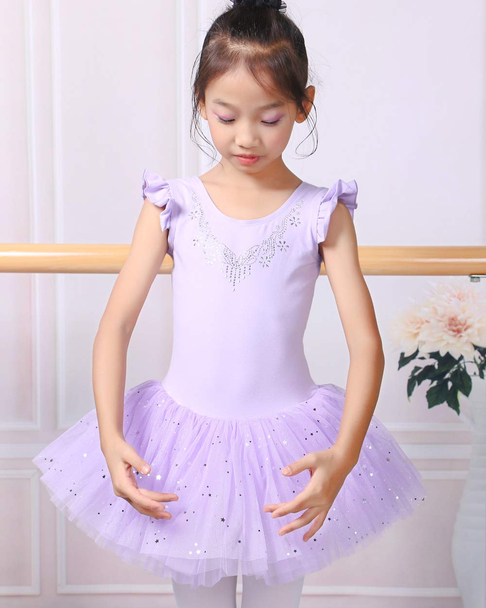 BAOHULU Girls Ballet Leotard with Full Skirt Tutu Dress - Dancewear for Ballet, Recital & Party Costume - Perfect for Performances, Dance Classes & Birthday Parties
