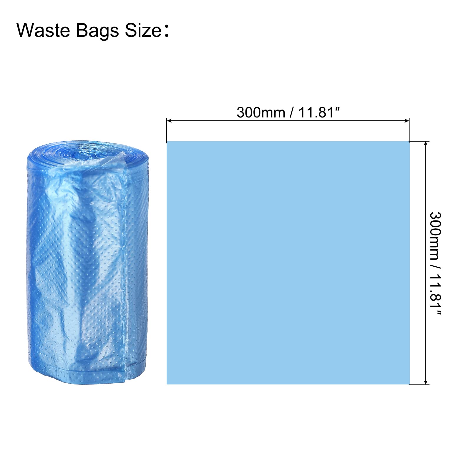 MECCANIXITY Small Trash Bags 0.5 Gallon - Mini Garbage Bags for Desktop & Office Trash Cans, Blue, 4 Rolls (120 Counts) - Perfect for Home, Office, Bathroom & Car Waste Disposal