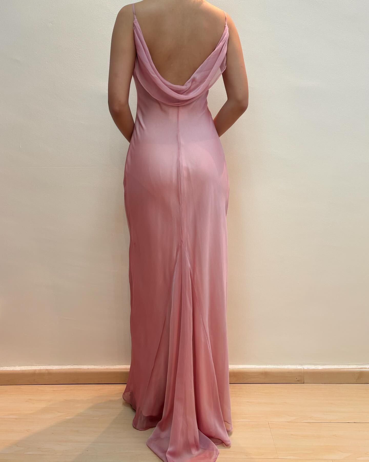 Elegant Chiffon Pink Sheath Prom Dress Vintage Formal Gown J5884 for Homecoming, Wedding, and Evening Parties