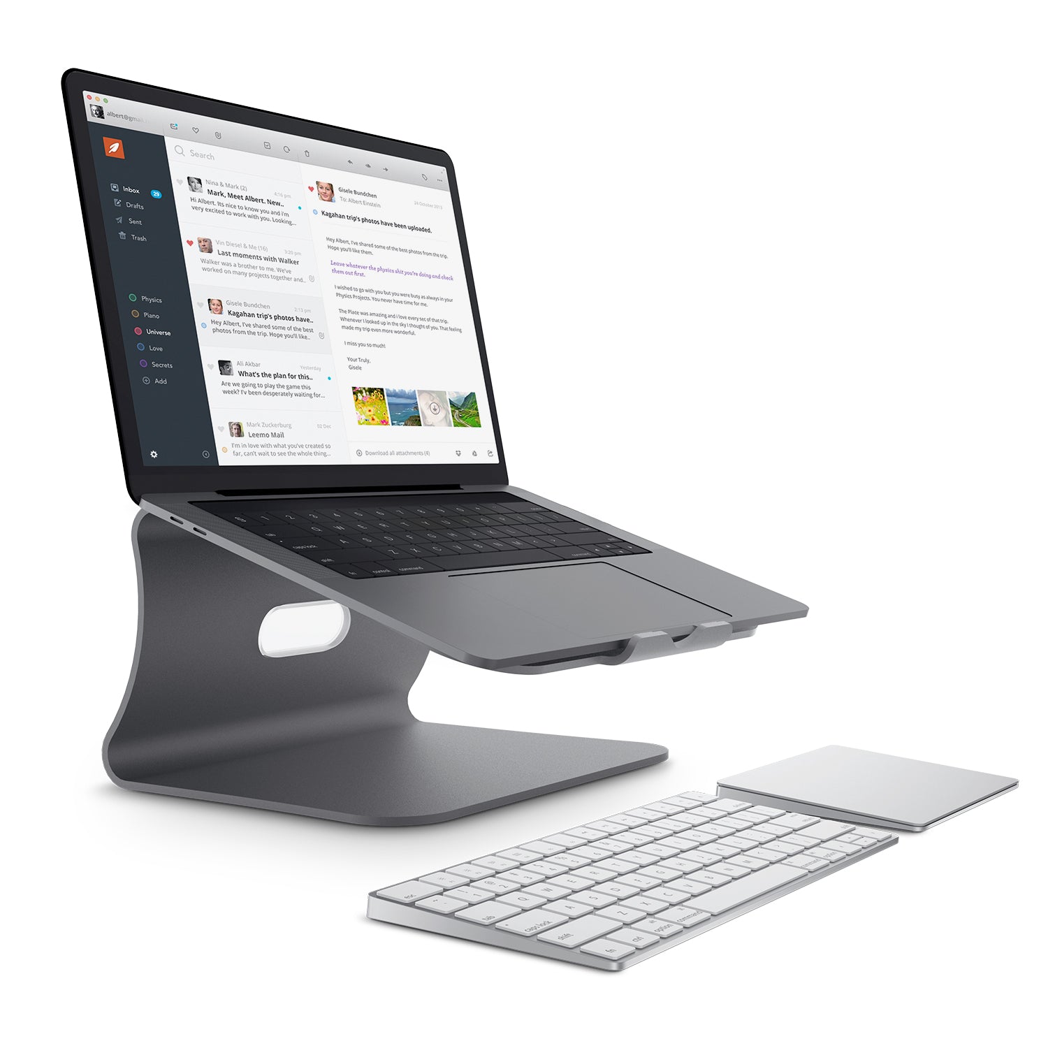 Best Aluminum Laptop Stand - Ergonomic & Cooling Computer Holder for Desk - Perfect for Home Office, Gaming & Workstation Setup