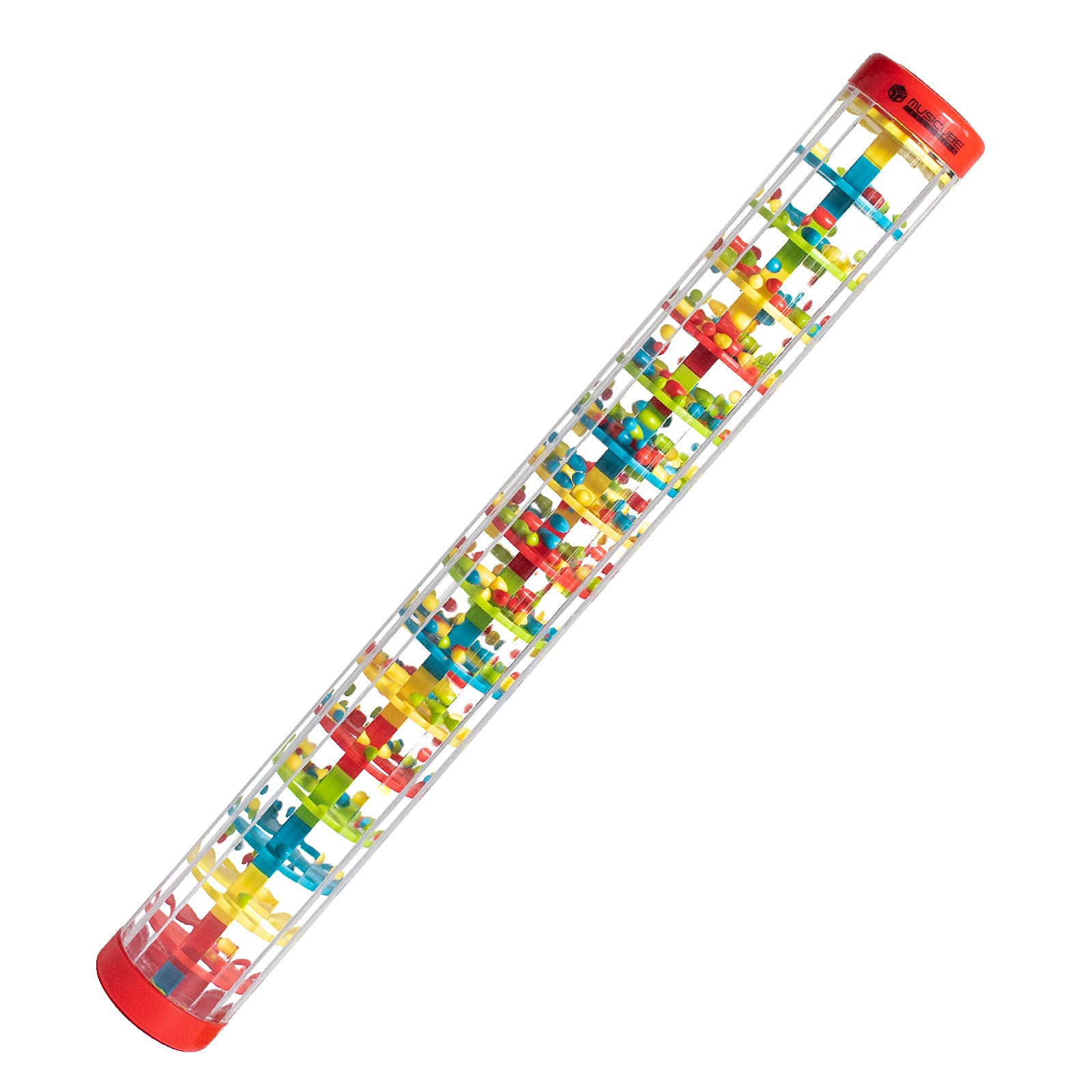 16 Inch Baby Rainmaker Toy - MUSICUBE Rain Stick Musical Instrument for Infants & Toddlers | Sensory Shaker Rattle with Raindrop Sounds | Perfect Musical Toy Gift for Boys & Girls | Great for Early Learning, Sensory Play & Music Development