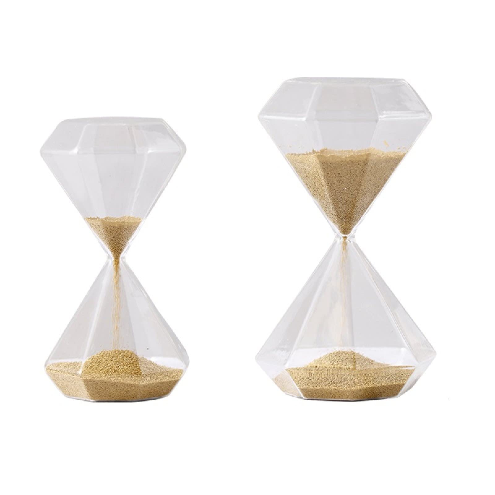 YUANYIRAN 15-Minute Golden Hourglass Timer - Nordic Style Sand Timer for Home Office Decor, Wine Cabinet, Study Desk, Living Room | Perfect for Meditation, Cooking, Games & Gifts