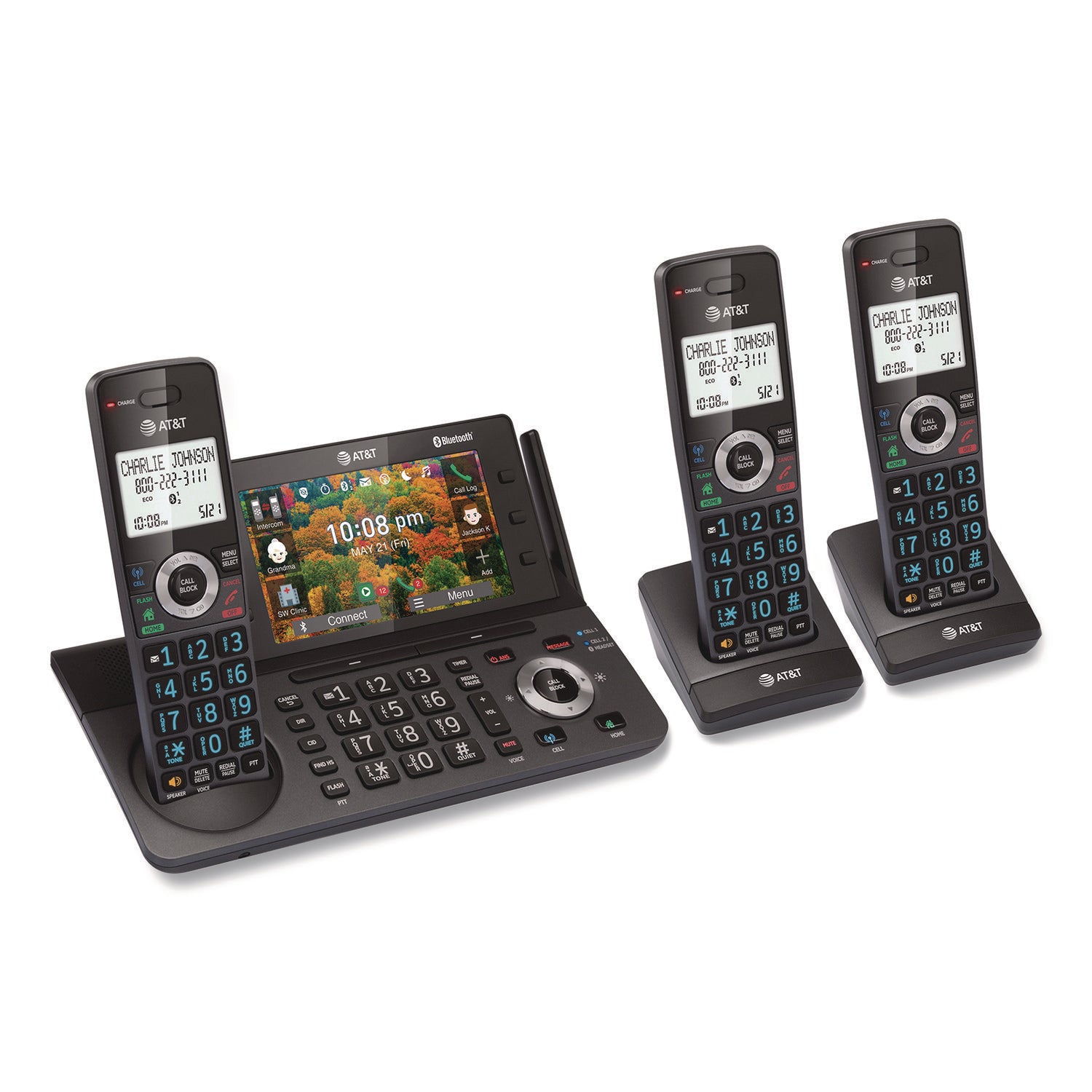 AT&T DLP73390 3-Handset Expandable Cordless Phone with Caller ID, Call Waiting & Speakerphone - Ideal for Home, Office & Small Business Use