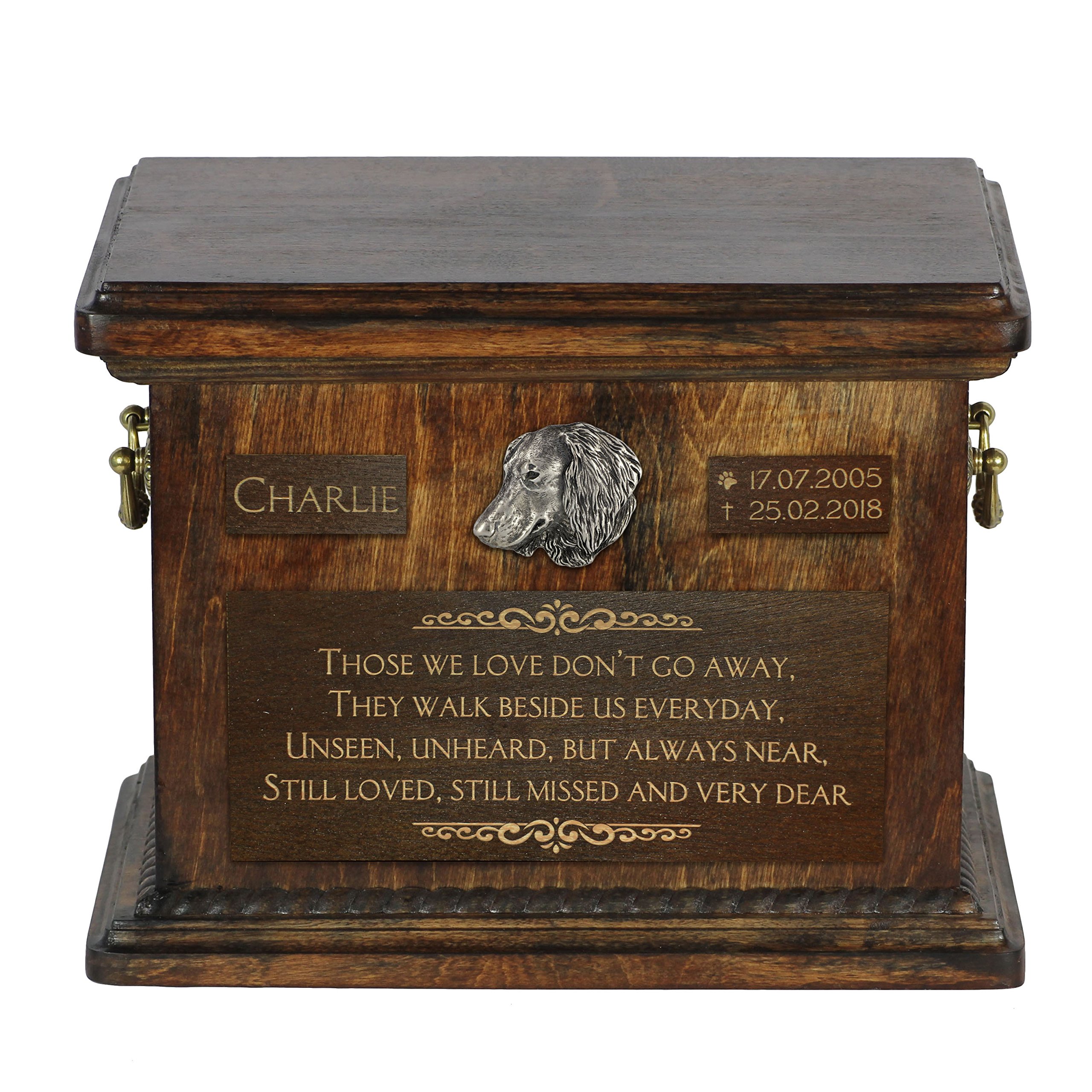 Personalized Dachshund Urn for Dog Ashes - Custom Engraved Pet Memorial with Name & Date - Perfect for Home Memorials & Pet Loss Gifts