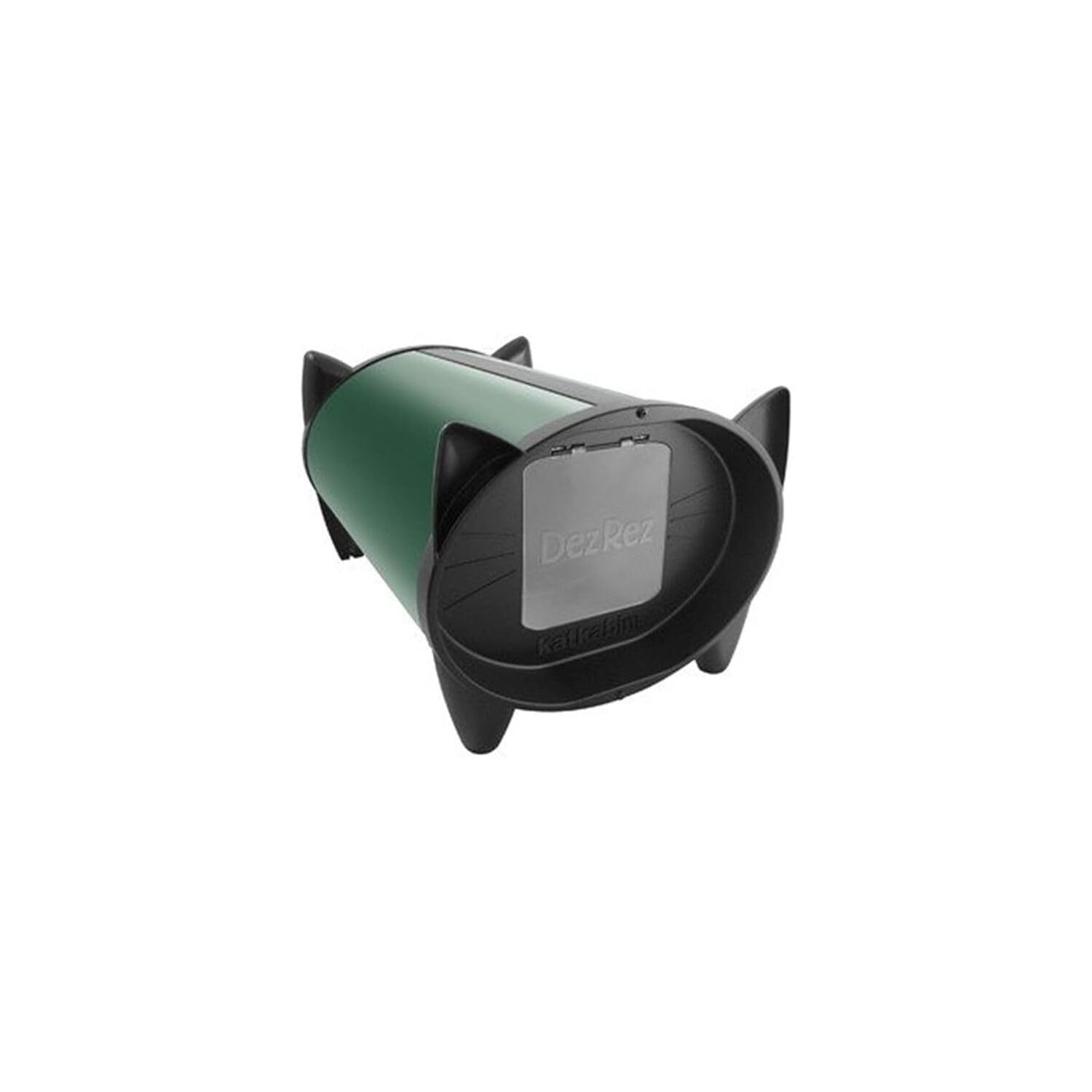 Premium Outdoor Cat House with Forest Green Door - Weatherproof & Durable Single Door Pet Shelter for Backyard, Garden, or Patio Use