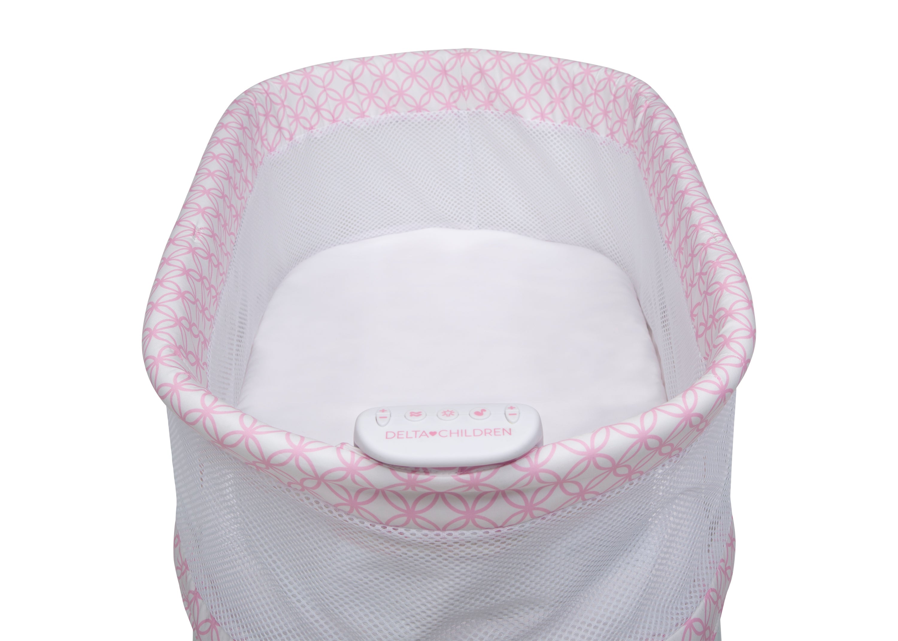 Sweet Dreams Baby Bassinet with Breathable Airflow Mesh - Portable & Lightweight for Nursery, Bedroom, or Travel