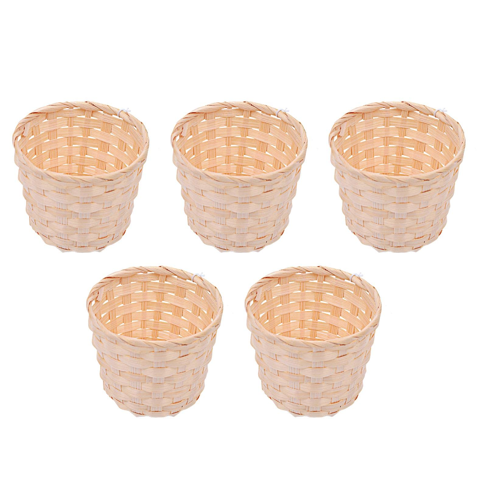 Fenteer Bamboo Weaving Basket - Natural Storage Organizer for Candies, Snacks, Picnic Supplies & Home Decor | Perfect for Kitchen, Bathroom, Office & Outdoor Gatherings