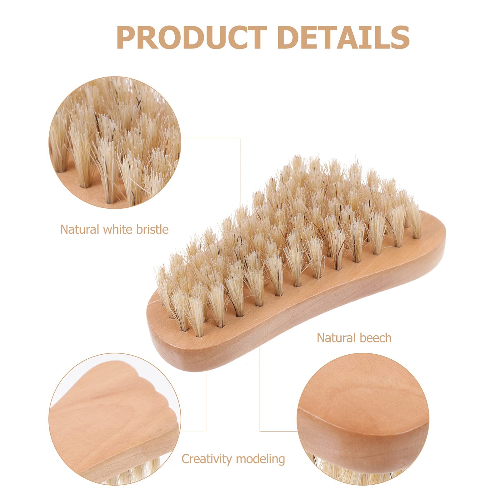1pc Wooden Nail Dust Brush - Professional Nail Art Scrubber & Toenail Cleaning Kit with Soft Bristles - Perfect for Manicure, Pedicure & Nail Salon Use