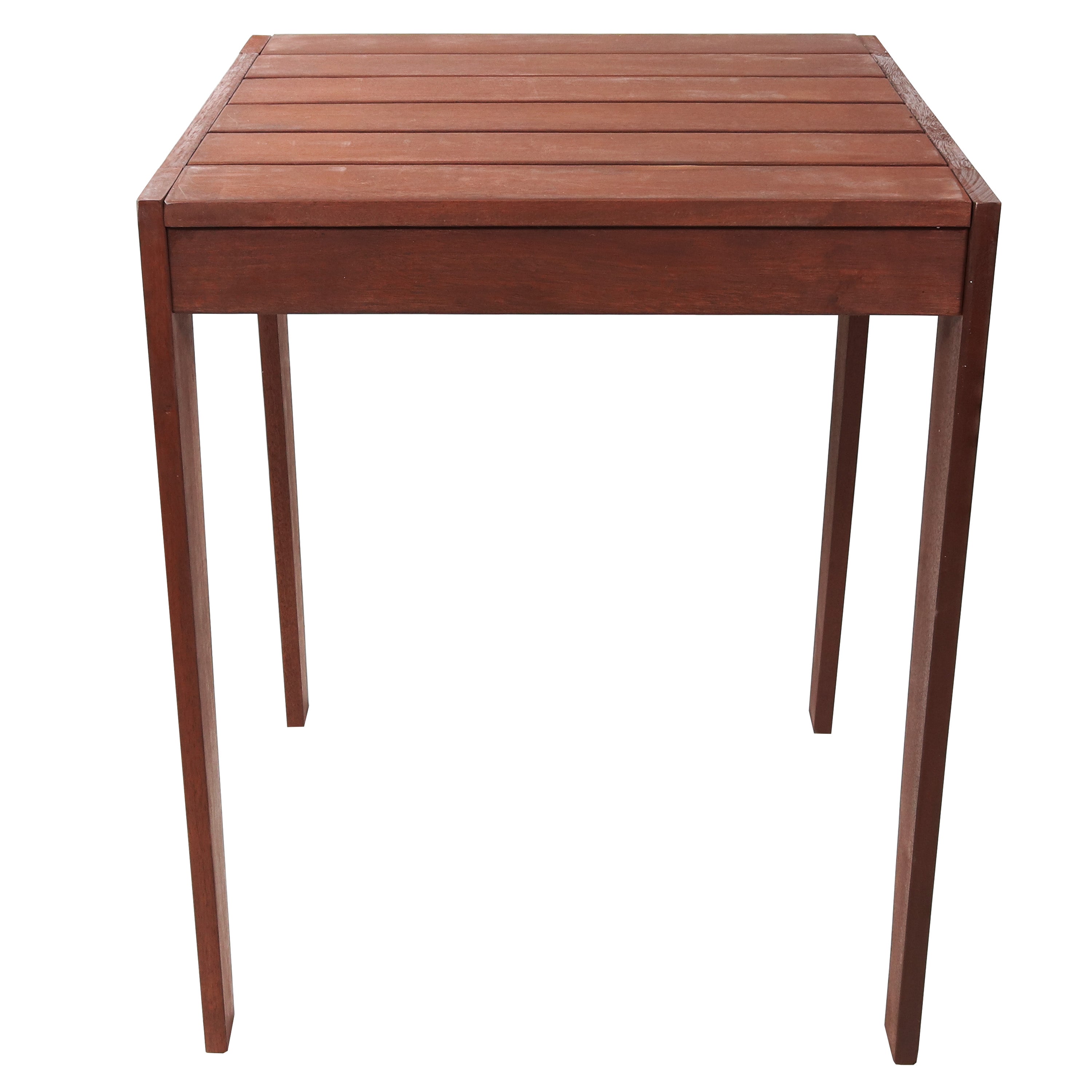 Premium Sunnydaze Meranti Wood Outdoor Table with Mahogany Teak Oil Finish - Weather-Resistant Patio, Garden, and Deck Dining Furniture for Backyard & Poolside Use