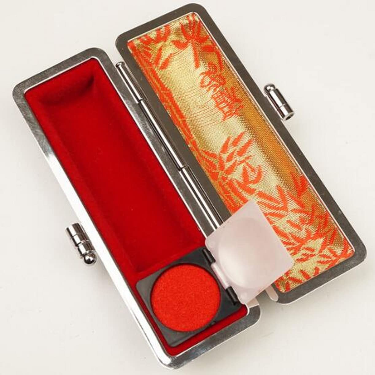 1PC PU Japanese Hanko Chop Case - Leather Seal Box for Name Stamps (0-15mm) - Round Horn Design in Black & White - Perfect for Office, Business Gifts & Traditional Japanese Ceremonies