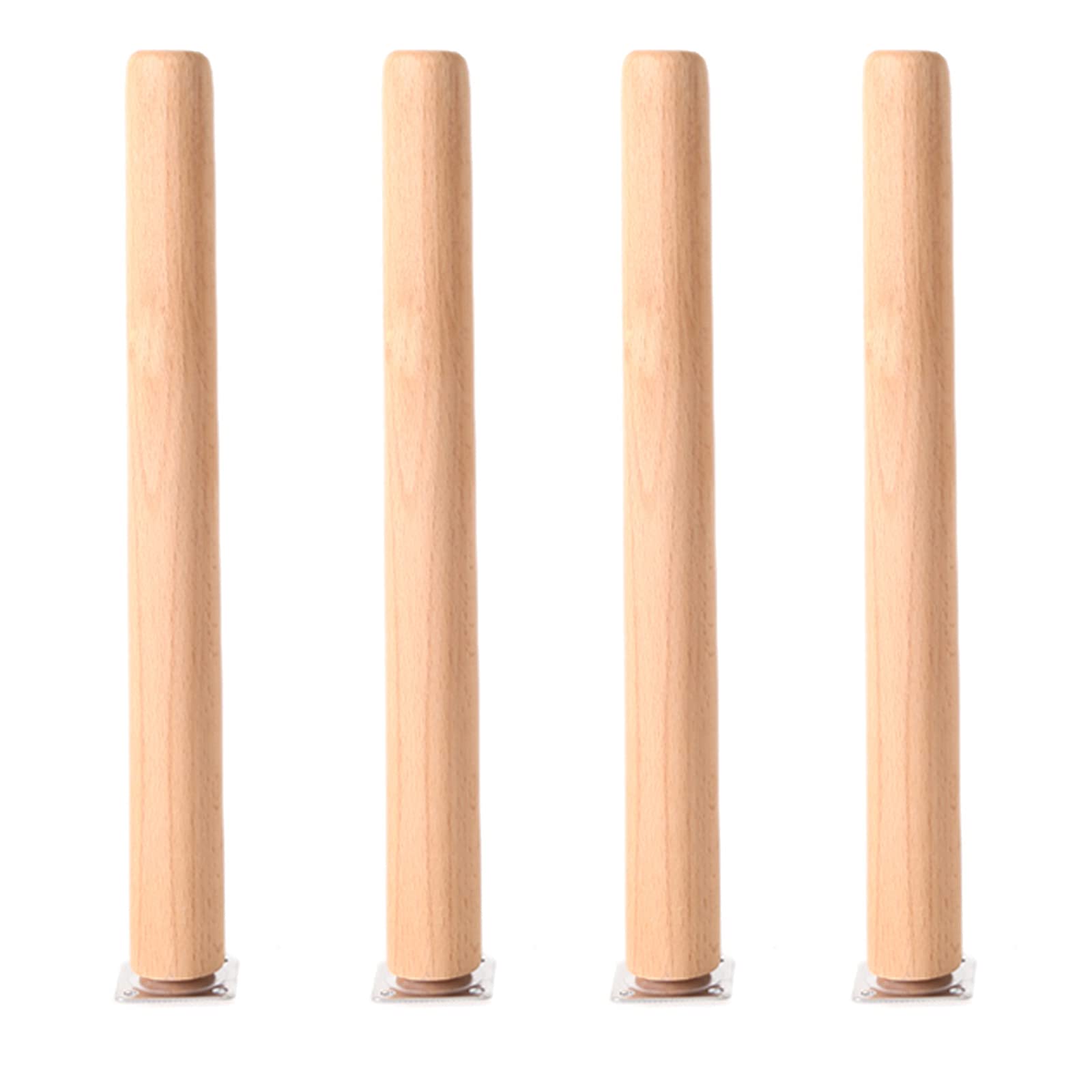4 Pcs Solid Wood Furniture Legs - Replacement Desk Legs, Coffee Table Legs, Sofa Legs & Cabinet Legs with Mounting Plates & Screws (70cm/27.56in) - Perfect for DIY Furniture Repair & Home Decor Projects
