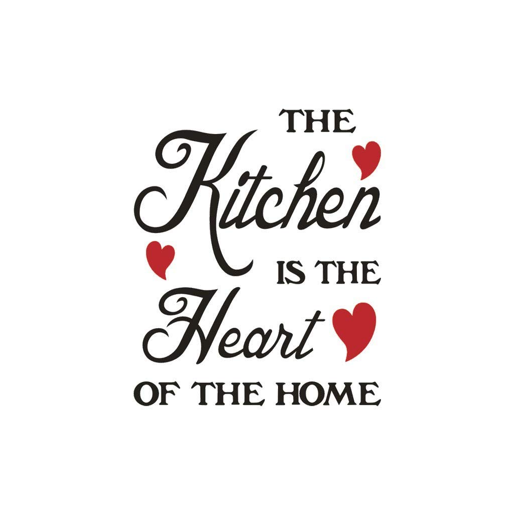 1PC Kitchen Vinyl Wall Decal Sticker - Inspirational Quote Home Decor for Dining Room & Kitchen (Black, One Size) - Perfect for Modern Farmhouse, Apartment & Dorm Room Decorating