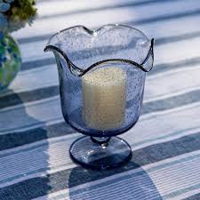 Juliska Provence Hurricane Glass Candle Holder - Elegant French-Inspired Home Decor for Dining Table, Wedding Centerpiece, and Romantic Ambiance