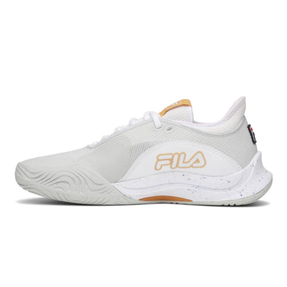 Fila Mondo Forza Women's Tennis Shoes - White & Gray Athletic Sneakers for Women | Perfect for Court Play, Casual Wear & Gym Workouts