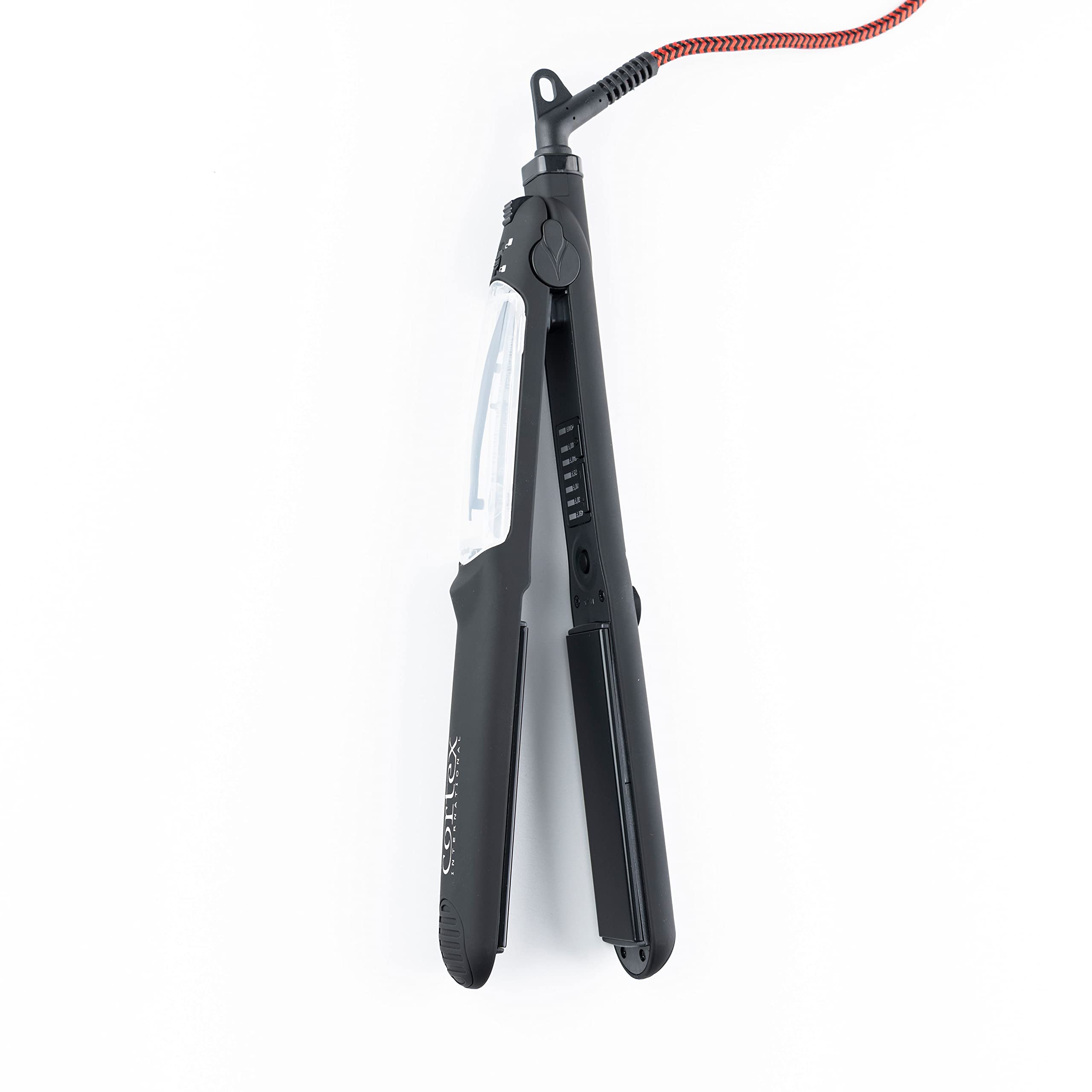 Professional Vapor Flat Iron with Ceramic Plates & Argan Infusion - 1.25 Inch Hair Straightener for Smooth & Shiny Hair - Includes Argan Oil Refill Bundle - Perfect for Salon & Home Use (Black)