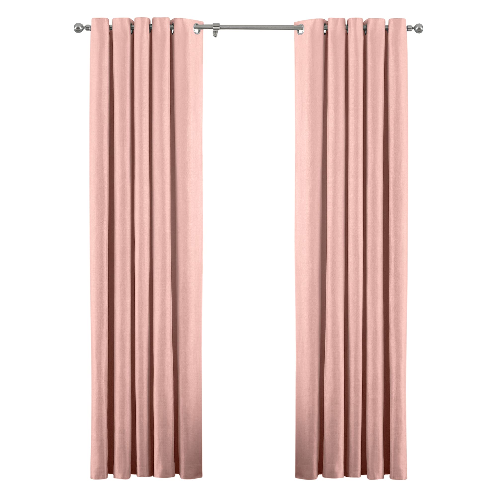 Atlantic Eyelet Ringtop Curtains 90x90 Inches - Light Gray Blackout Window Drapes for Living Room & Bedroom - Thermal Insulated Grommet Curtain Panels with Noise Reduction & Privacy Protection