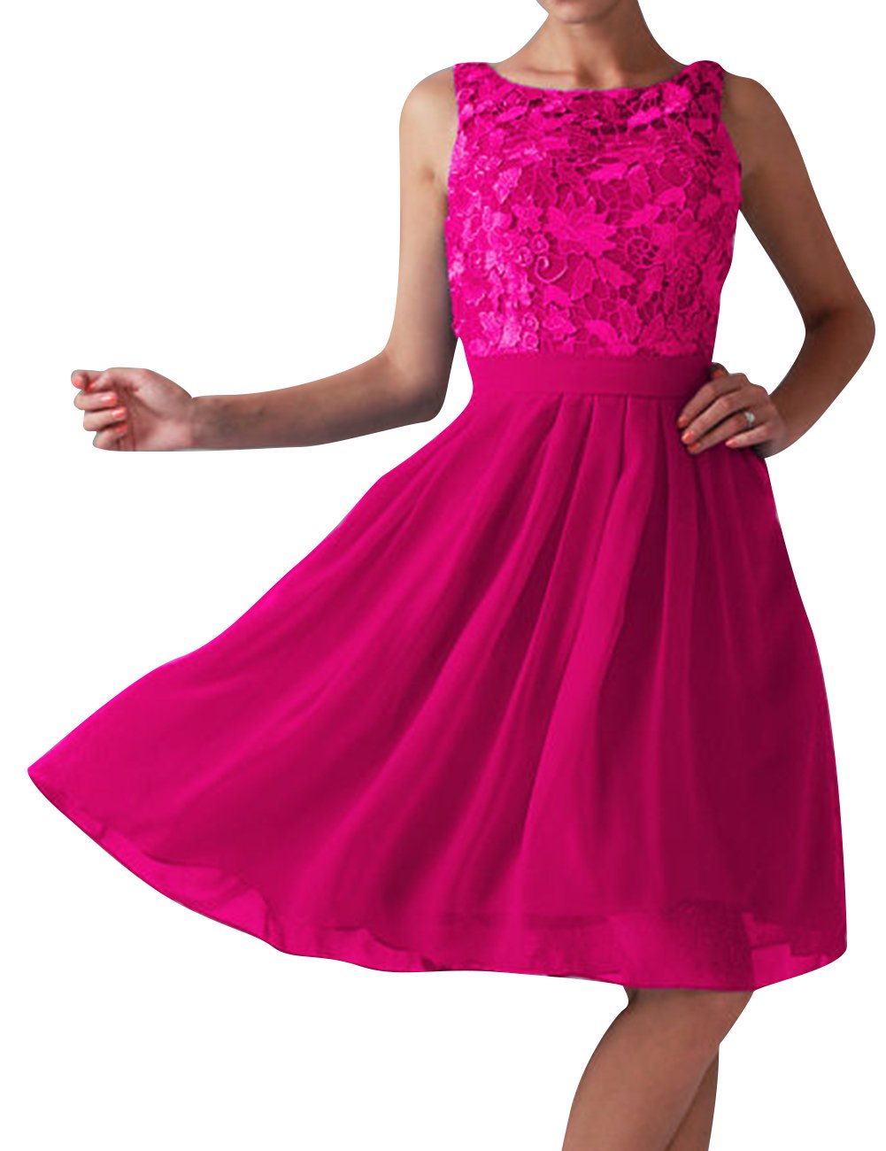 Elegant Short Chiffon Bridesmaid Dresses with Lace Details - Perfect for Weddings, Homecoming, Prom & Formal Events