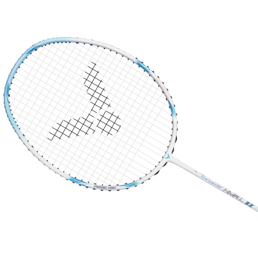 Victor Thruster TK Hammer Light EX Badminton Racket (Pre-Strung) - Professional Carbon Fiber Badminton Racket for Smash & Speed - Perfect for Tournaments & Training Sessions