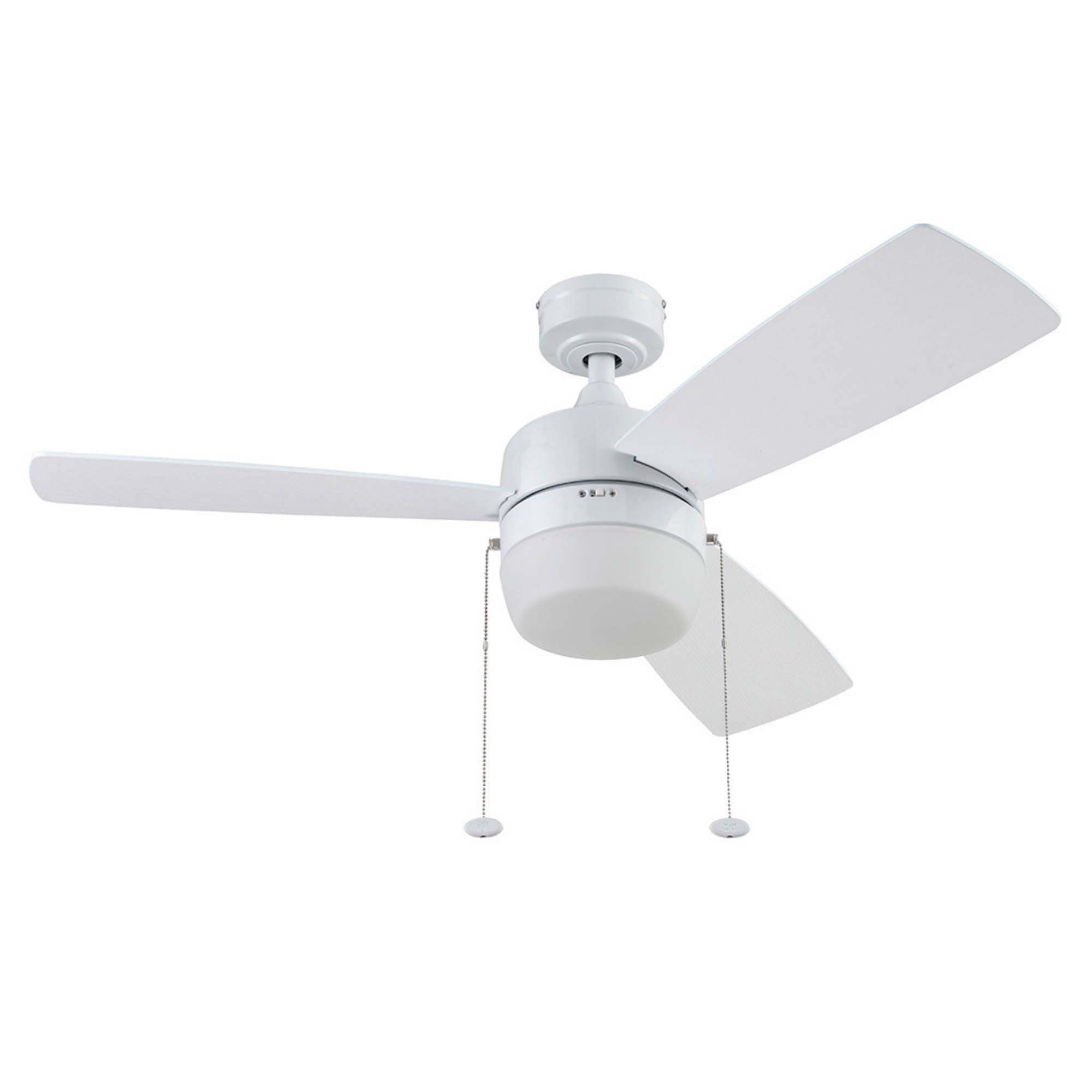 Honeywell Barcadero 44 Inch Modern Ceiling Fan with LED Light - 3 Blades, White Maple & White Finish Options - Bright White (51475-01) - Perfect for Living Room, Bedroom, and Indoor Spaces