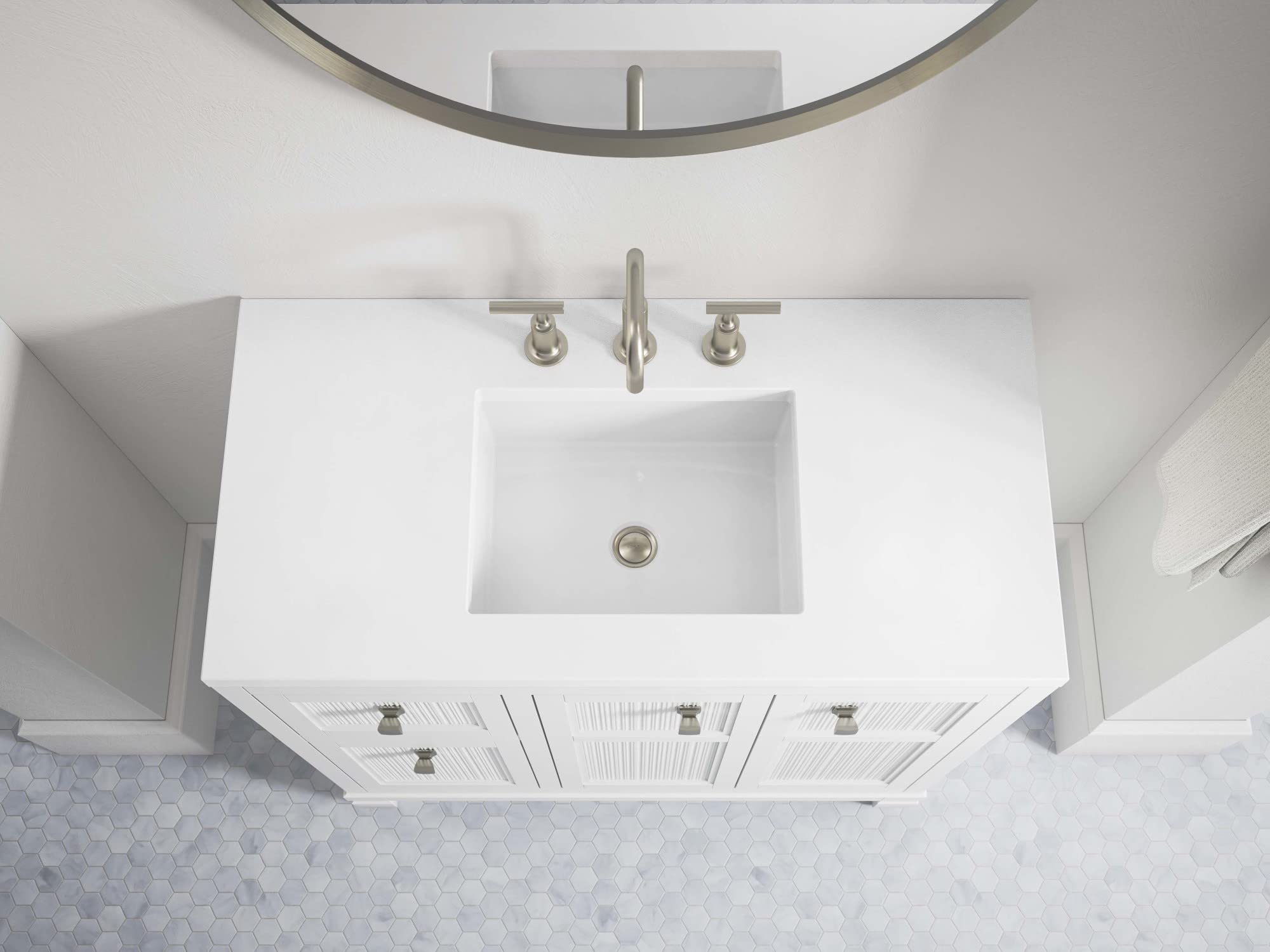 KOHLER Hearthaven 36-inch Bathroom Vanity Set with Sink & Mirror - Modern Bathroom Storage Solution for Master Bath, Guest Bath & Powder Room
