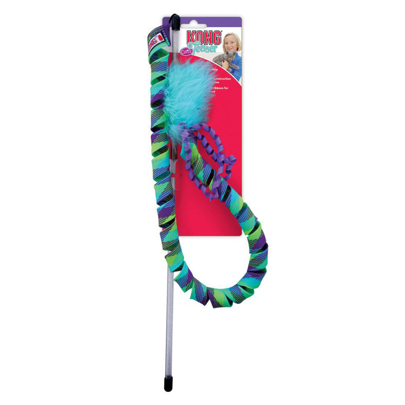KONG Curlz Teaser Dog Toy - Interactive Chew Toy for Small & Medium Dogs - Fun Puzzle Game for Mental Stimulation - Perfect for Training, Playtime & Anxiety Relief