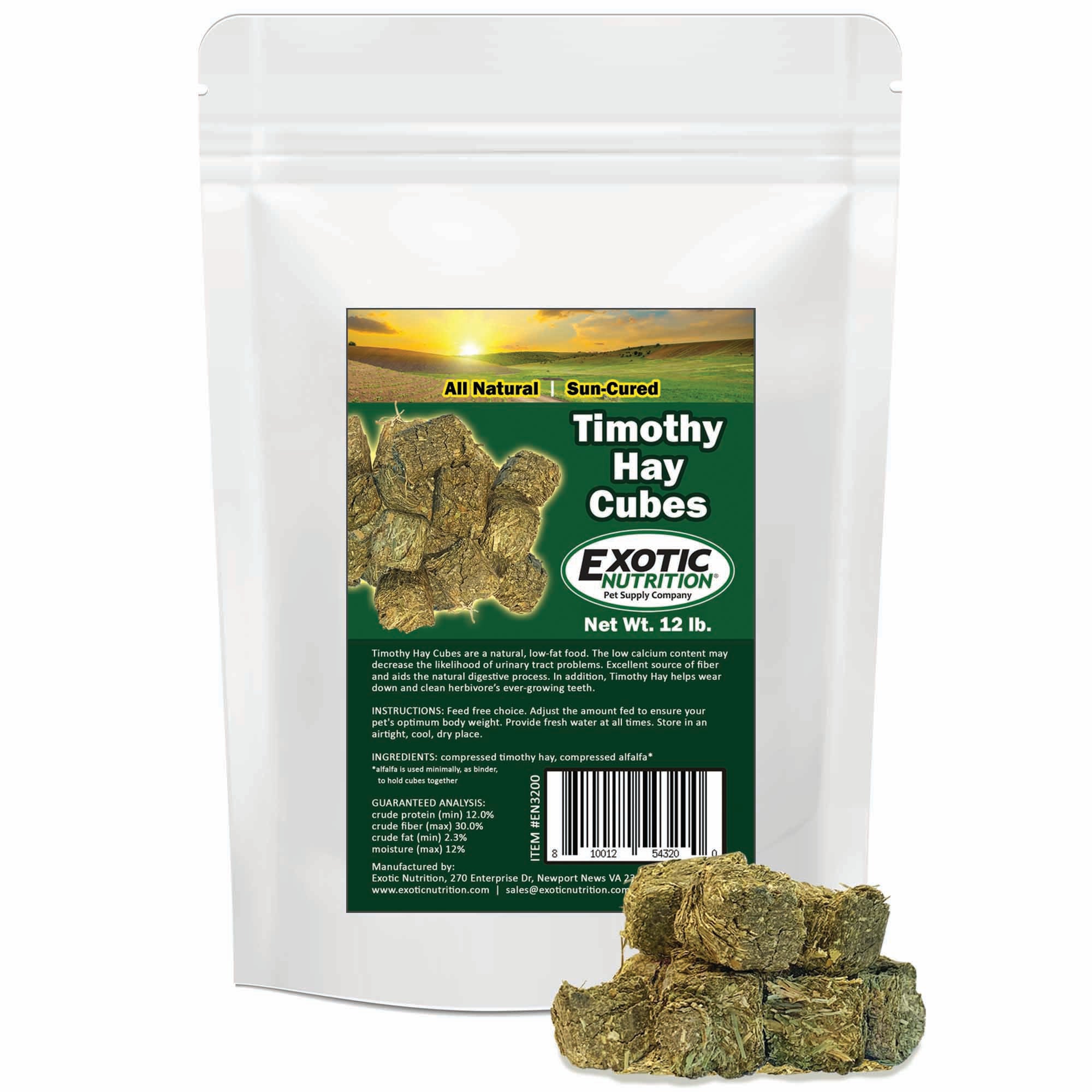 Premium Timothy Hay Cubes for Rabbits & Guinea Pigs - Natural High Fiber Food for Small Pets - Perfect for Daily Feeding & Digestive Health