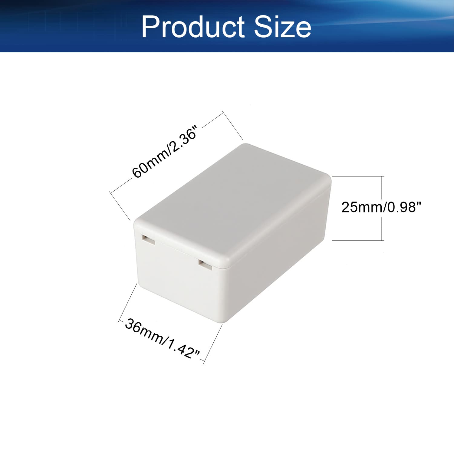 Bettomshin 3Pcs ABS Plastic Junction Box - 2.36