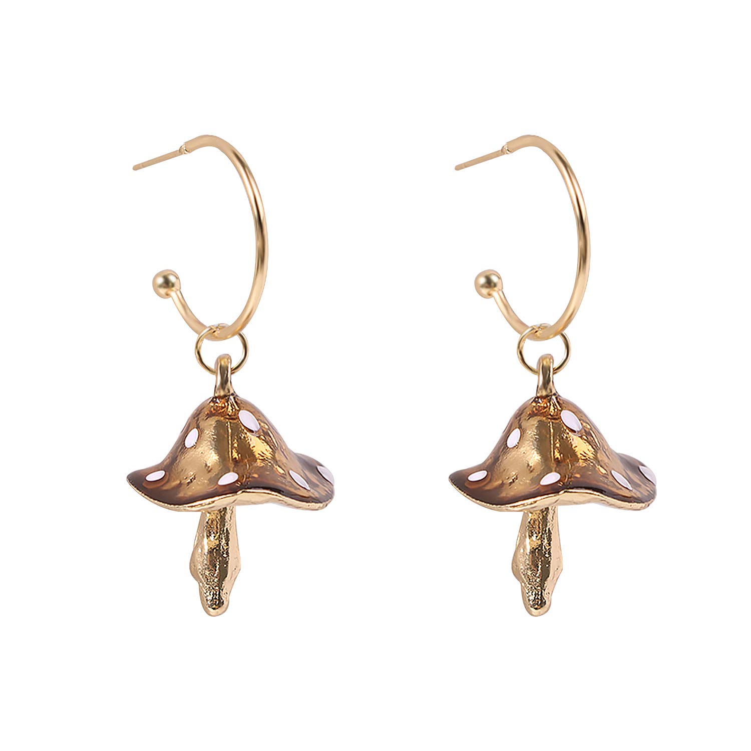 Cute Mushroom Drop Earrings for Women - Korean Sweet Fashion Statement Jewelry - Perfect Gift for Her - Ideal for Casual Wear, Parties & Everyday Accessories