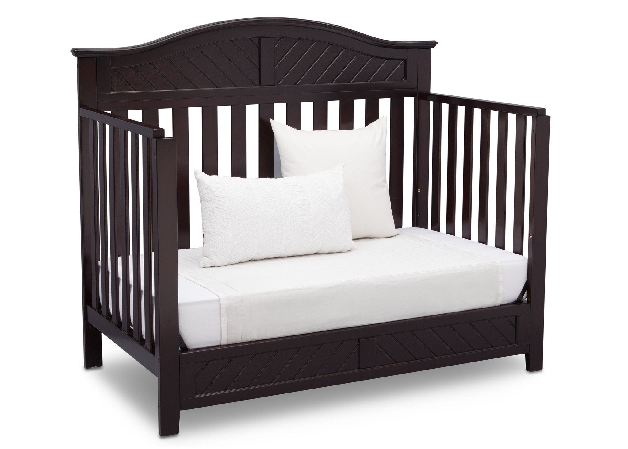 Bennington Elite Curved 4-in-1 Convertible Crib - Modern Nursery Furniture for Baby to Toddler Bed Transition | Perfect for Small Spaces & Stylish Nurseries