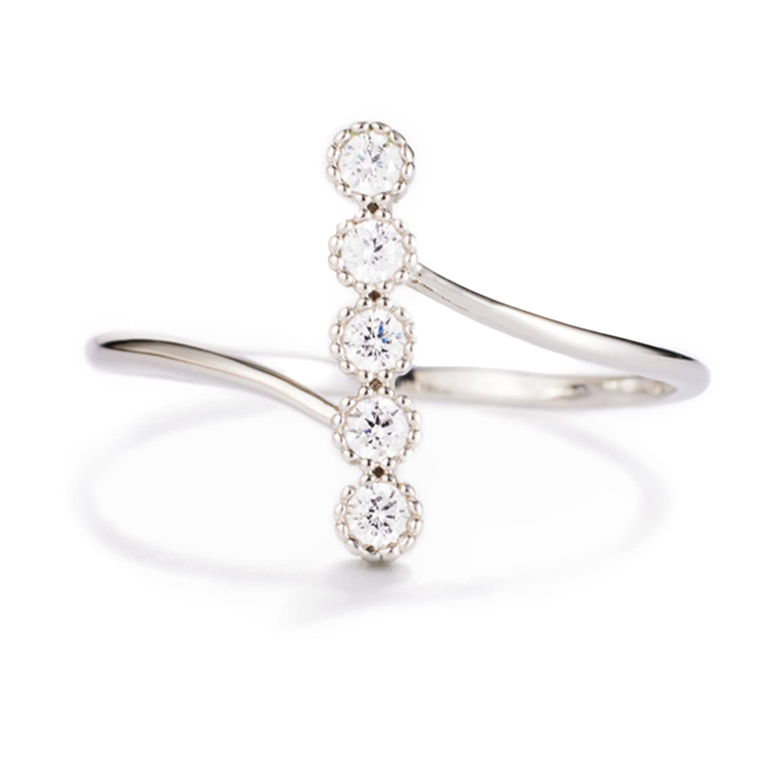 Elegant Sterling Silver Cubic Zirconia Rings for Women - Dainty Dot Promise Rings with Inspirational Message | Perfect Birthday, Christmas & Anniversary Gift | Ideal for Everyday Wear, Date Nights & Special Occasions