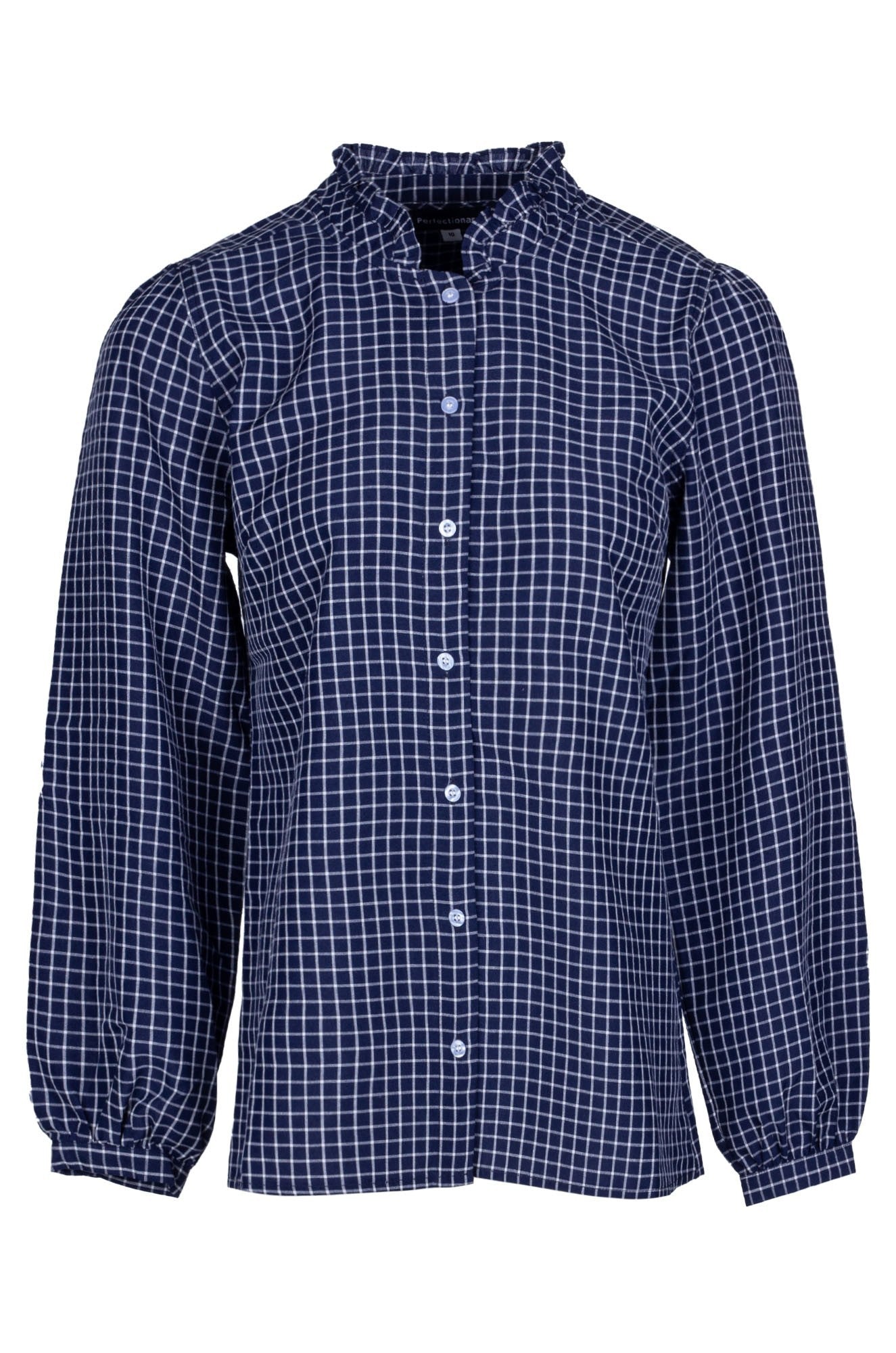 Men's Navy Checkered Button-Down Shirt | Casual & Formal Wear | Office, Date Night & Outdoor Activities