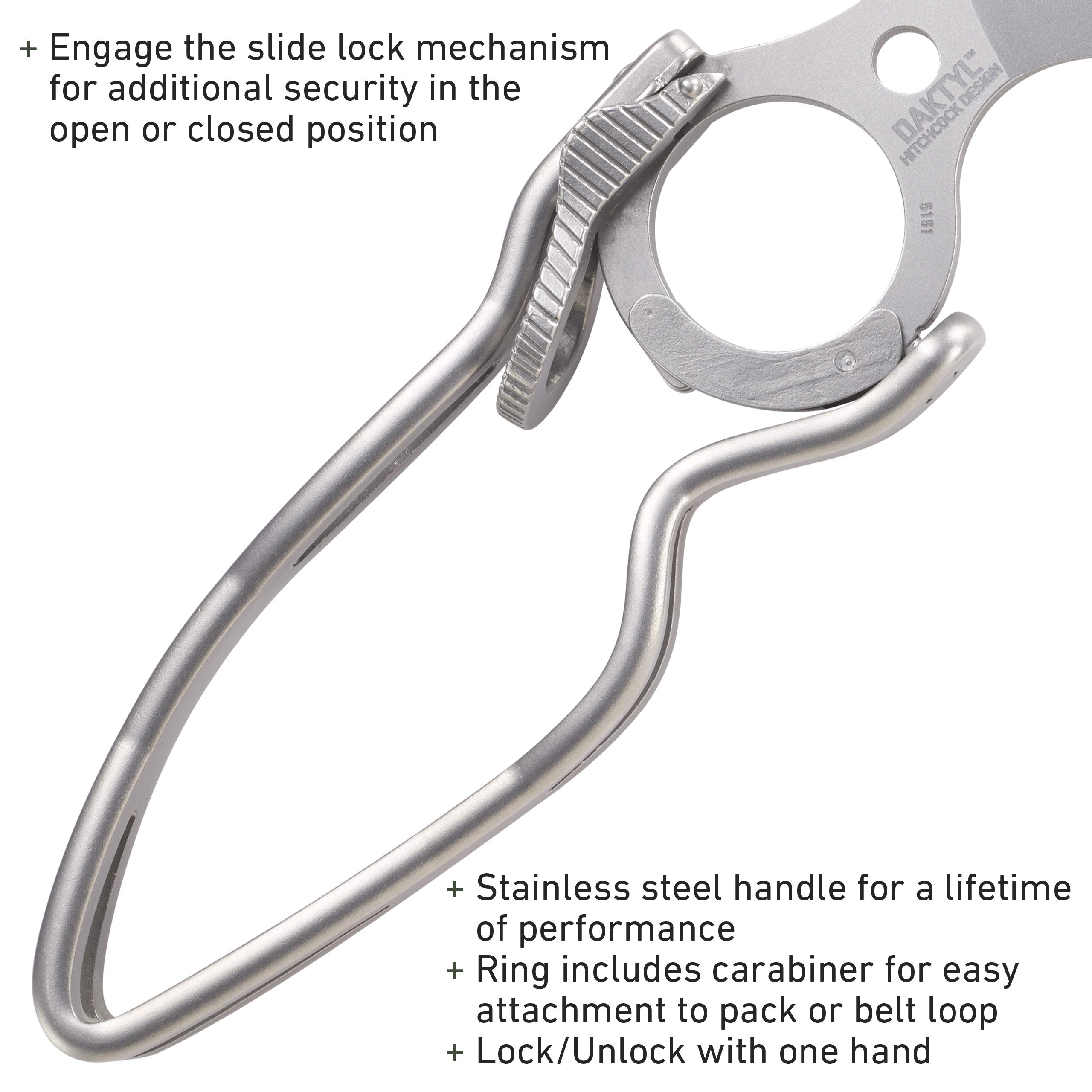 CRKT Daktyl EDC Pocket Knife - Bead Blast Blade, Slide Lock for Outdoor & Daily Use