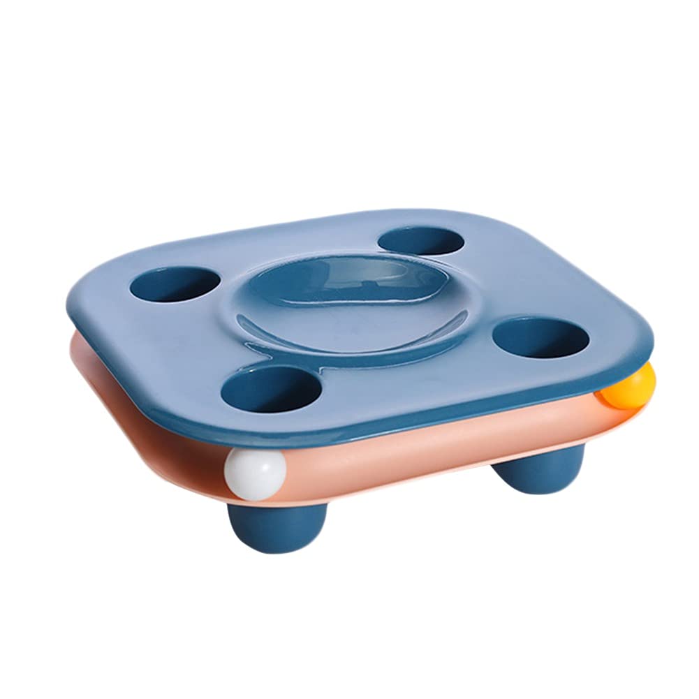 LOYY Multifunctional Cat Toy - Interactive Pet Rail Toy with Food Bowl, Triple Ball & Training Basin for Mental Stimulation | Perfect for Playtime, Feeding & Training at Home