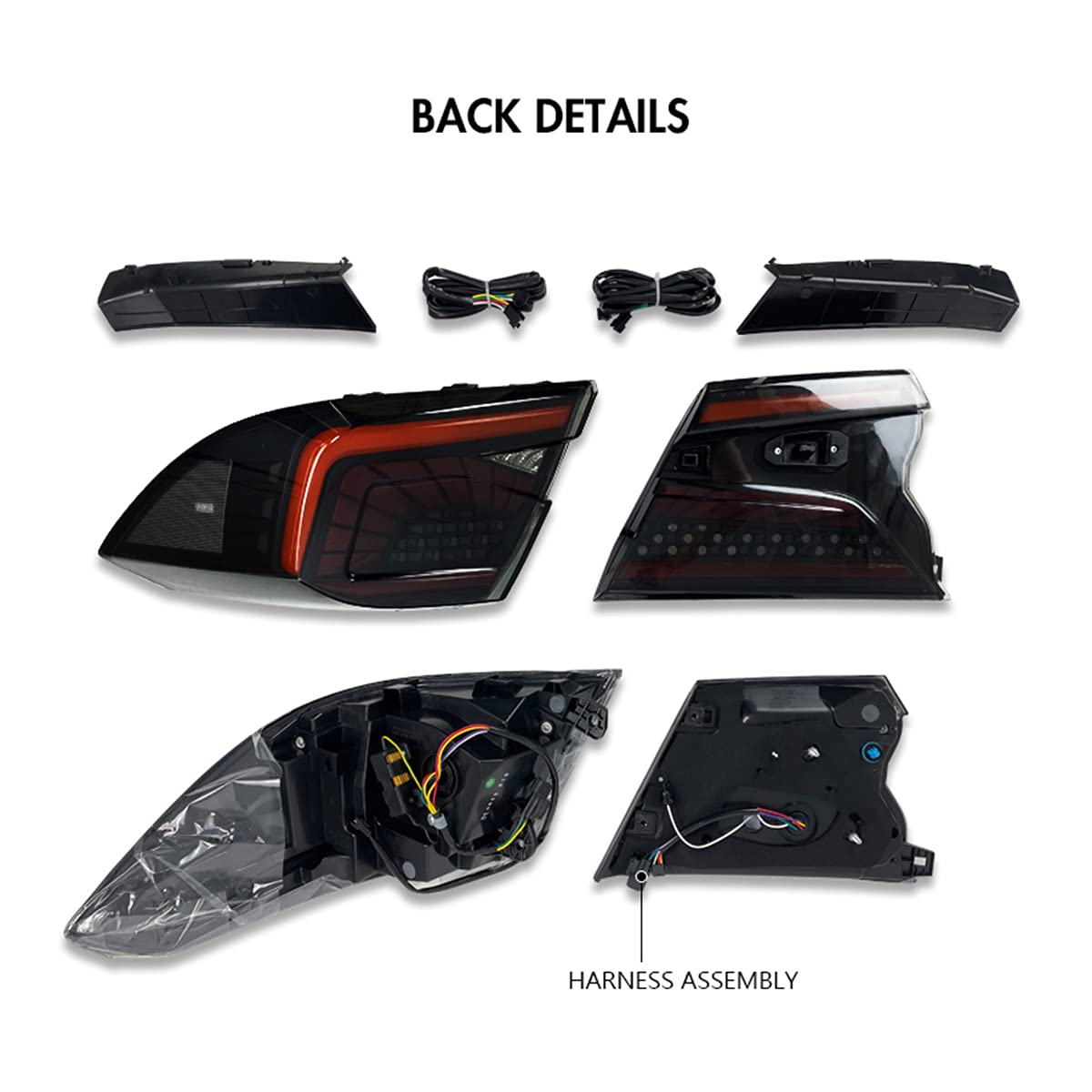 TT-ABC LED Tail Lights for Honda Accord 10th Gen (2018-2022) - Smoked Rear Lamp Assembly Upgrade - Enhanced Visibility & Style for Night Driving & Car Customization