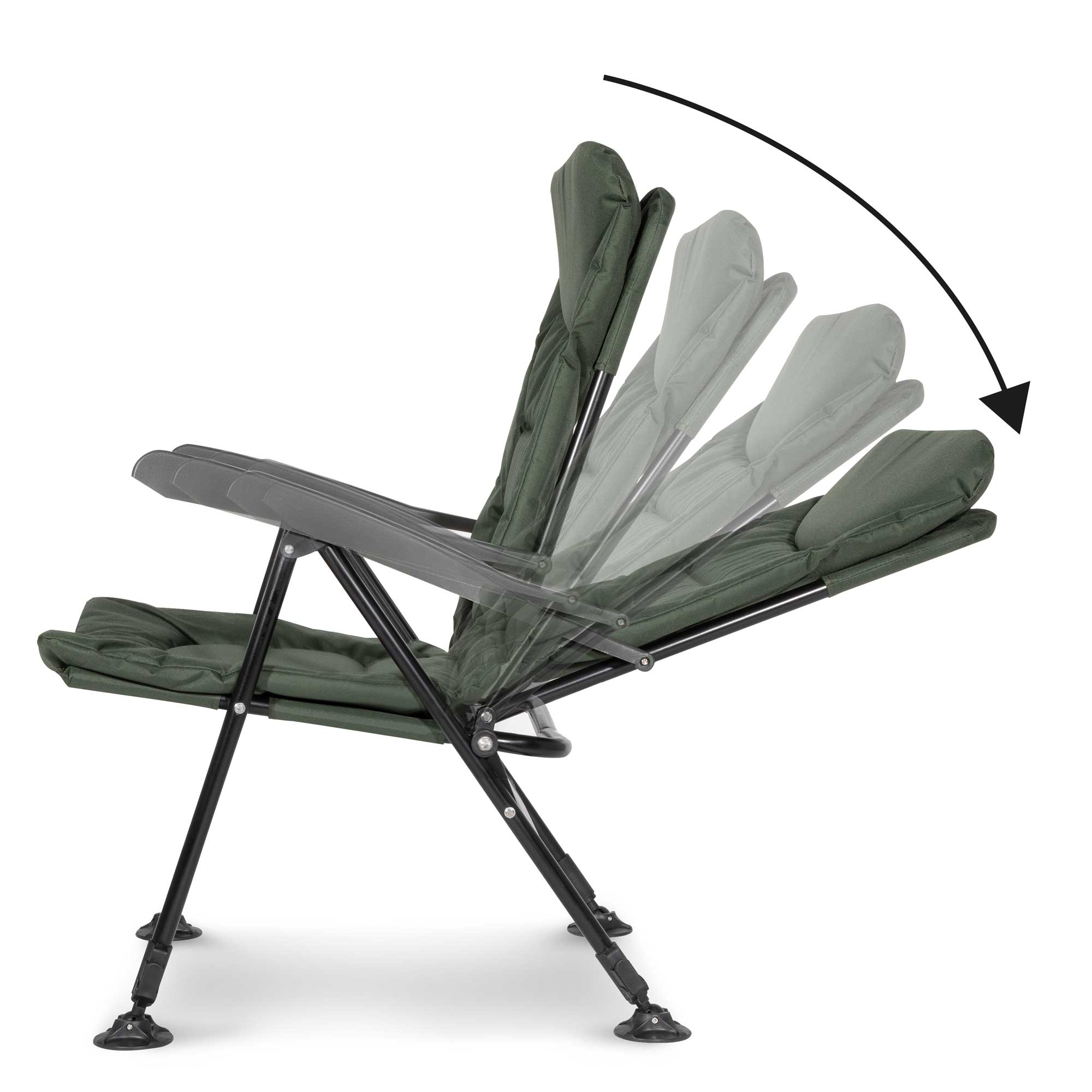 Portable Reclining Fishing & Camping Chair - Adjustable, Water-Resistant, Foldable Outdoor Chair DL74 - Perfect for Beach, Picnic, Backpacking & Tailgating