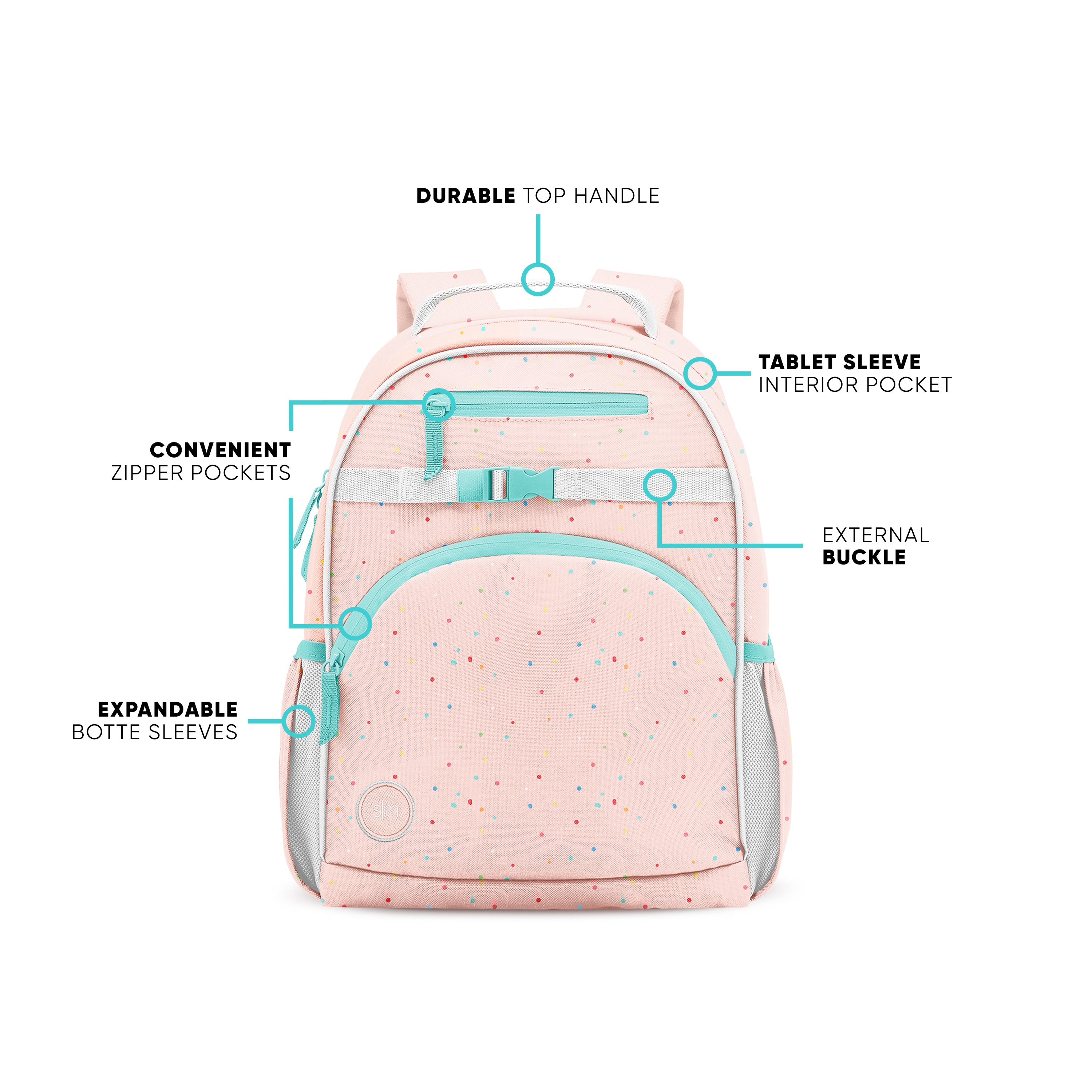 Fletcher Kids' Backpack Large - Durable School Backpack for Boys & Girls - Spacious Bookbag for Elementary Students - Perfect for School, Travel & Daily Use