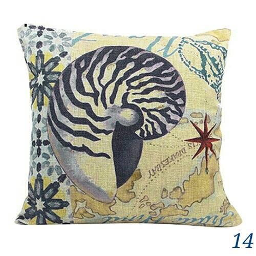 Blue Ocean Series Mix and Match Front & Back Print Pillow Cover - Decorative Throw Pillow Covers for Sofa, Bed, Couch - Home Decor Accent