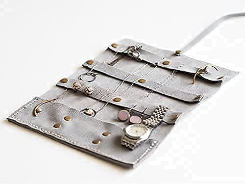 Personalized Leather Jewelry Organizer Travel Case - Suede Drawstring Pouch for Necklaces & Earrings | Bridal Party Gifts, Wedding Accessories Storage | Perfect for Travel, Home Organization & Gift Giving