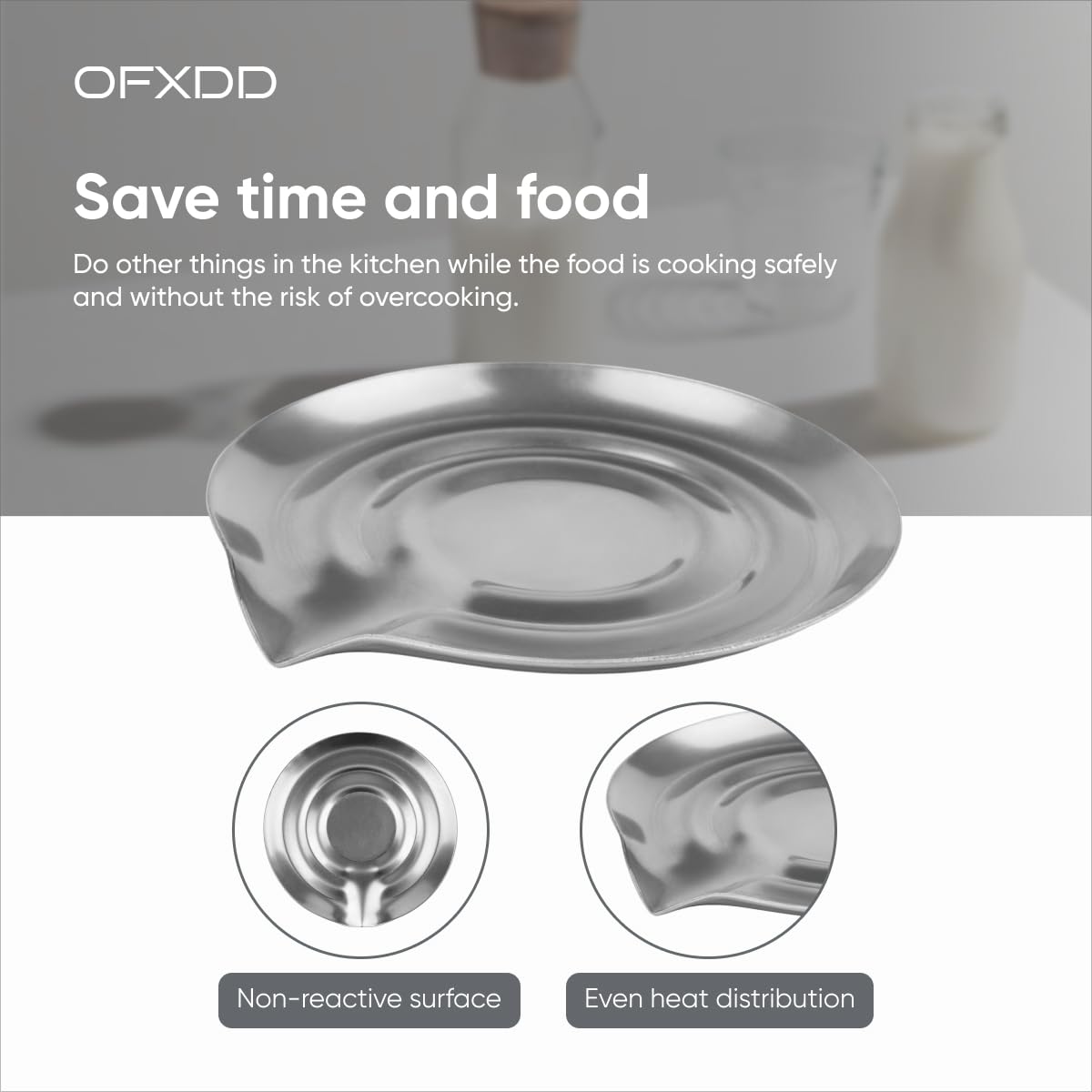 Stainless Steel Pot Minder Boil Over Preventer Disc - 2 Pack for Milk, Soup & Cooking - Safe Kitchen Boil Control for Pots & Pans - Perfect for Stovetop, Camping & Home Use