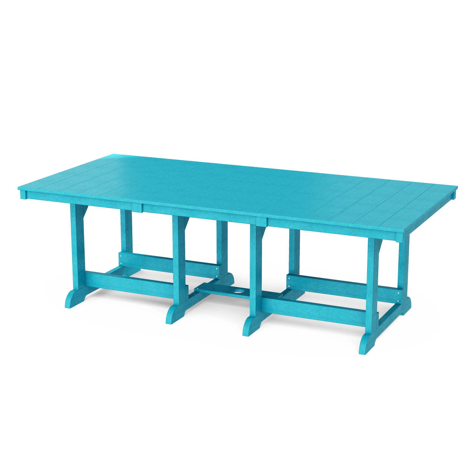 Heritage 44x96 Inch Solid Wood Dining Table - Large Farmhouse Style Dining Room Table for 8-10 People - Perfect for Family Gatherings & Dinner Parties