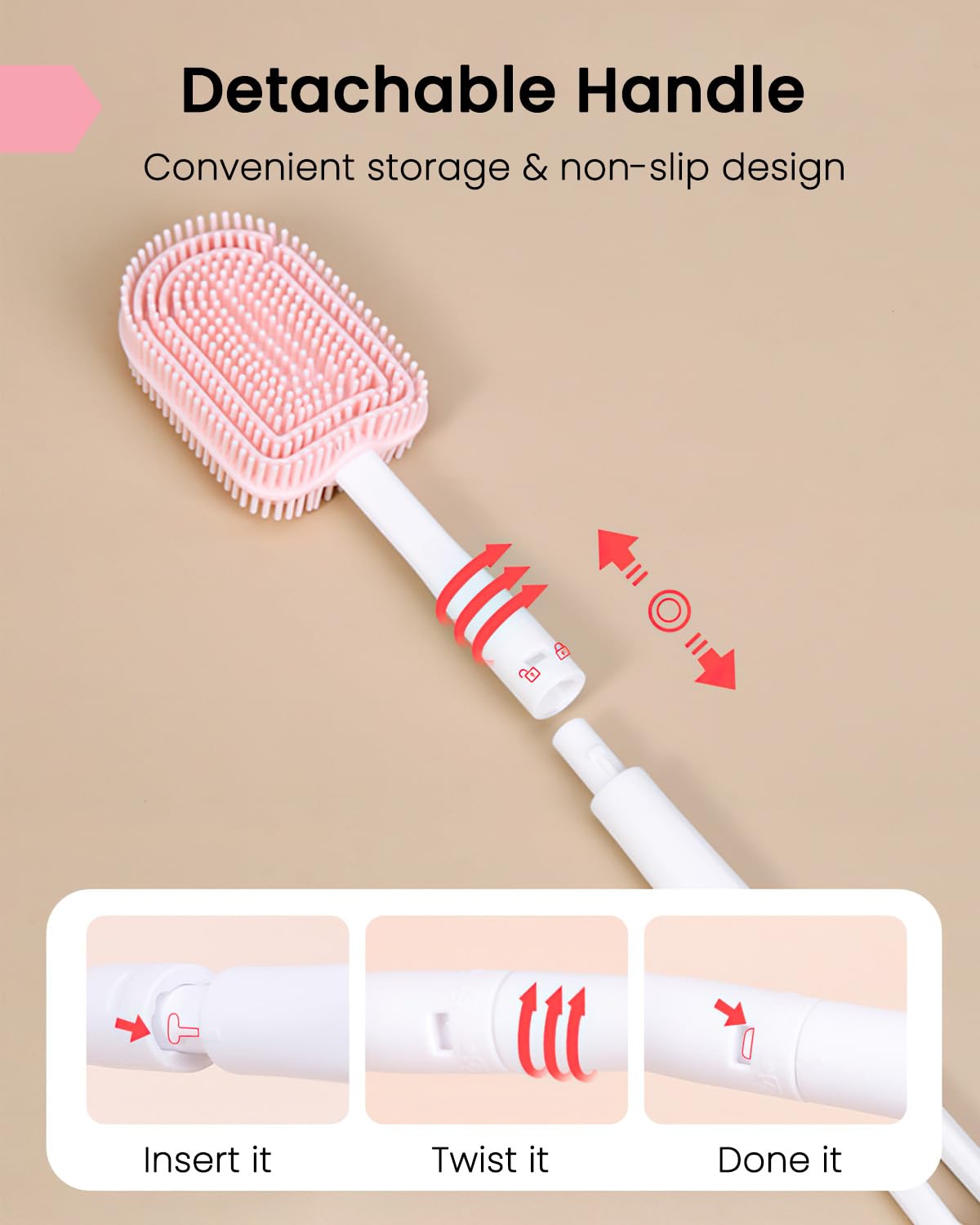 6-in-1 Travel Baby Bottle Brush Cleaning Kit with Silicone Brush, Nipple Brush, Straw Brush, Drying Rack & Organizer | Portable Bottle Cleaner for Breastfeeding Moms | Perfect for Travel, Daycare & On-the-Go Feeding Essentials