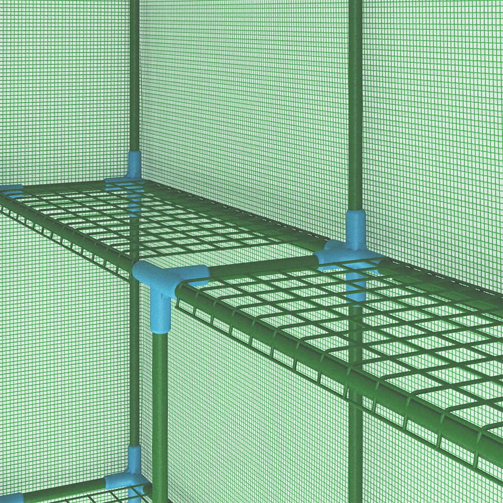 Walk-in Greenhouse Tent with Roll-Up Doors & Shelves - 56.3