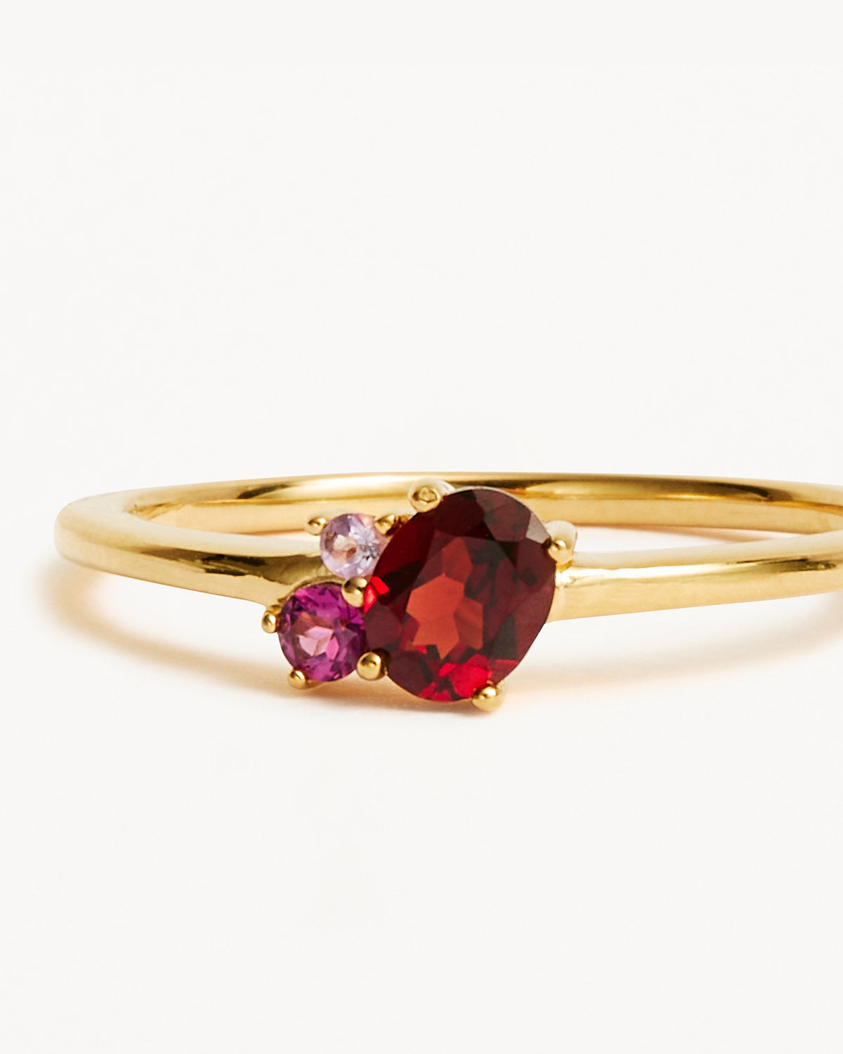 18K Gold Vermeil Kindred Birthstone Ring - January Birthstone Jewelry for Women | Perfect Gift for Birthday, Anniversary & Special Occasions